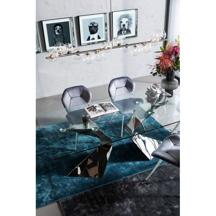 Esstisch Kreuzwerk Chrom 200 × 100 cm – Ambiente