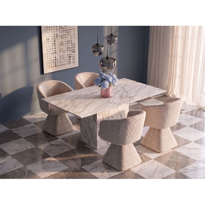 Esstisch Marmorsäule 160 × 90 cm – Ambiente