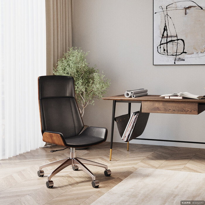 Bürostuhl Arbeitskomfort Schwarz – Ambiente