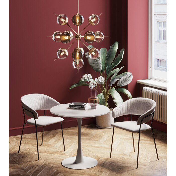 Bistrotisch Rundblick Weiß Ø 80 cm – Ambiente