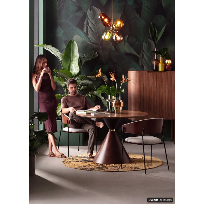 Esstisch Kegelform Walnuss Ø 120 cm – Ambiente