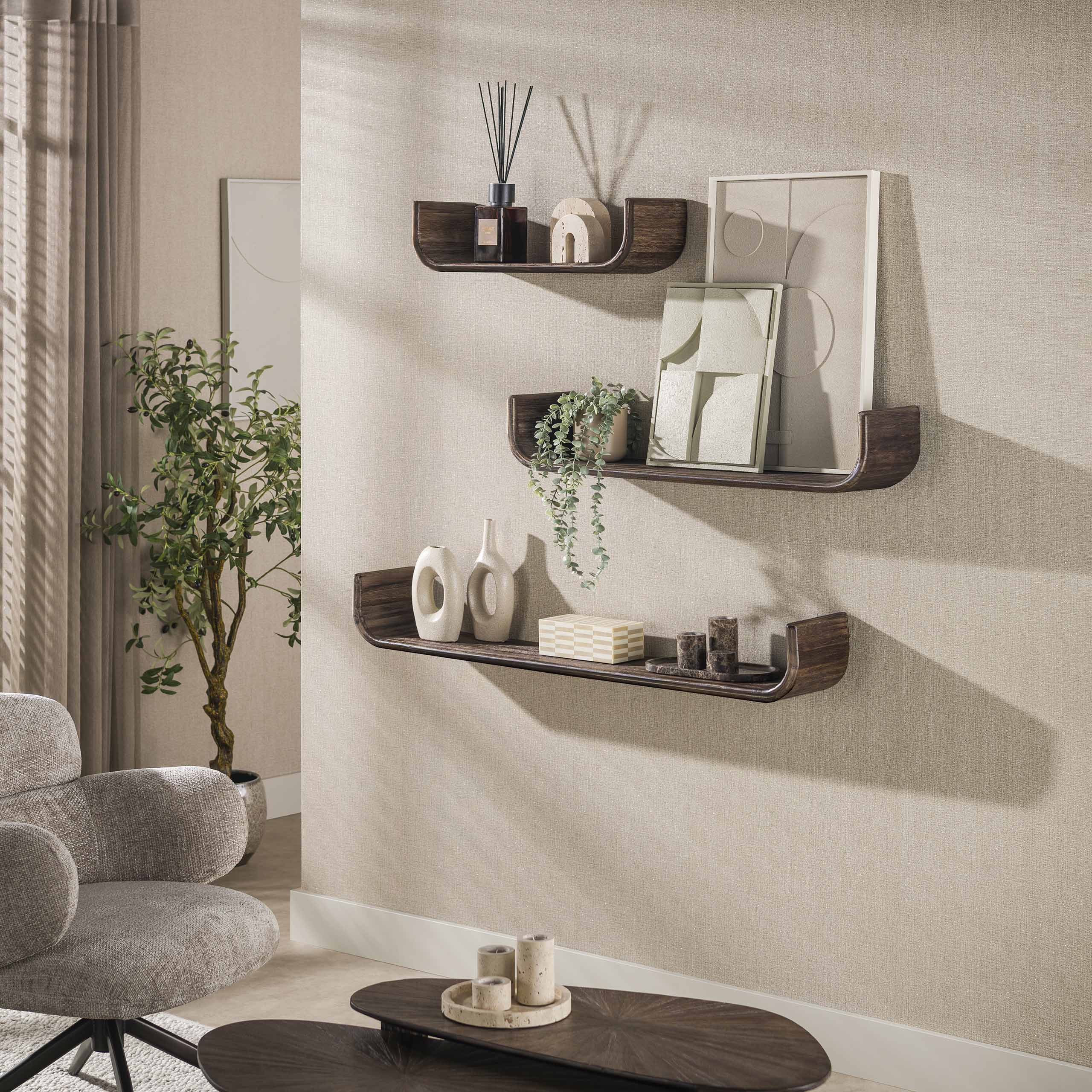 Wandregal Borneo U-shape – 3er-Set – Ambiente
