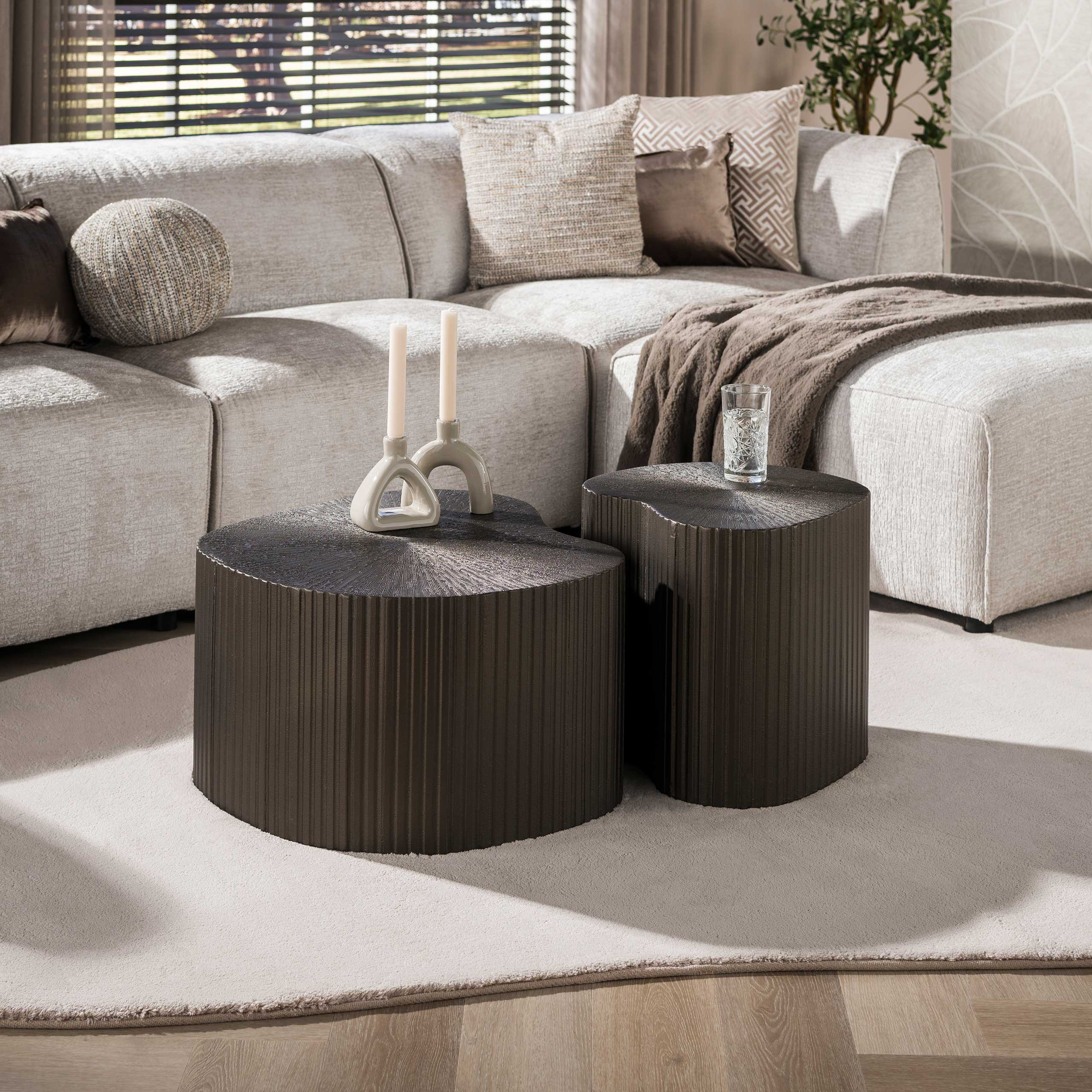 Couchtisch Sorø Sylt nierenförmig – 2er-Set – Ambiente