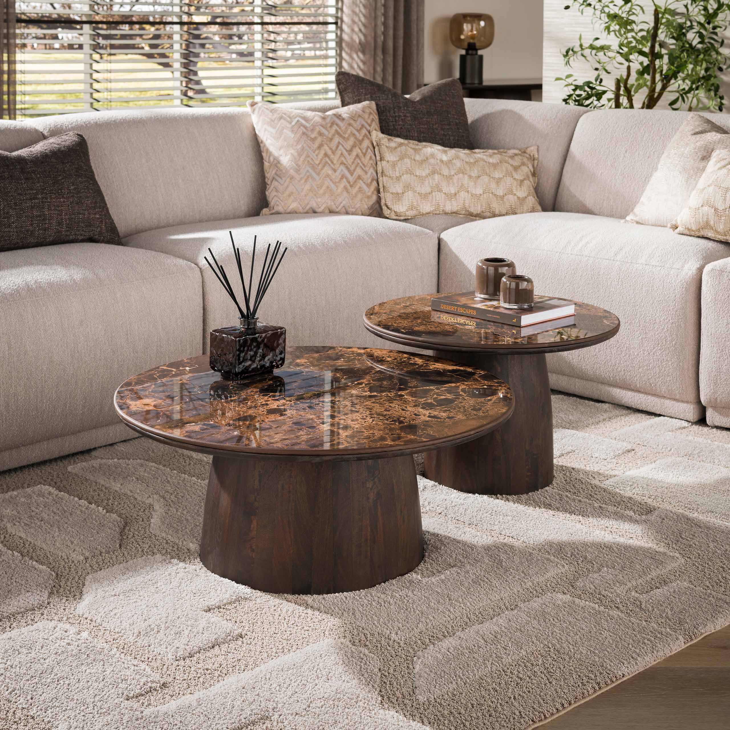 Couchtisch Lyngby rund – 2er-Set – Ambiente