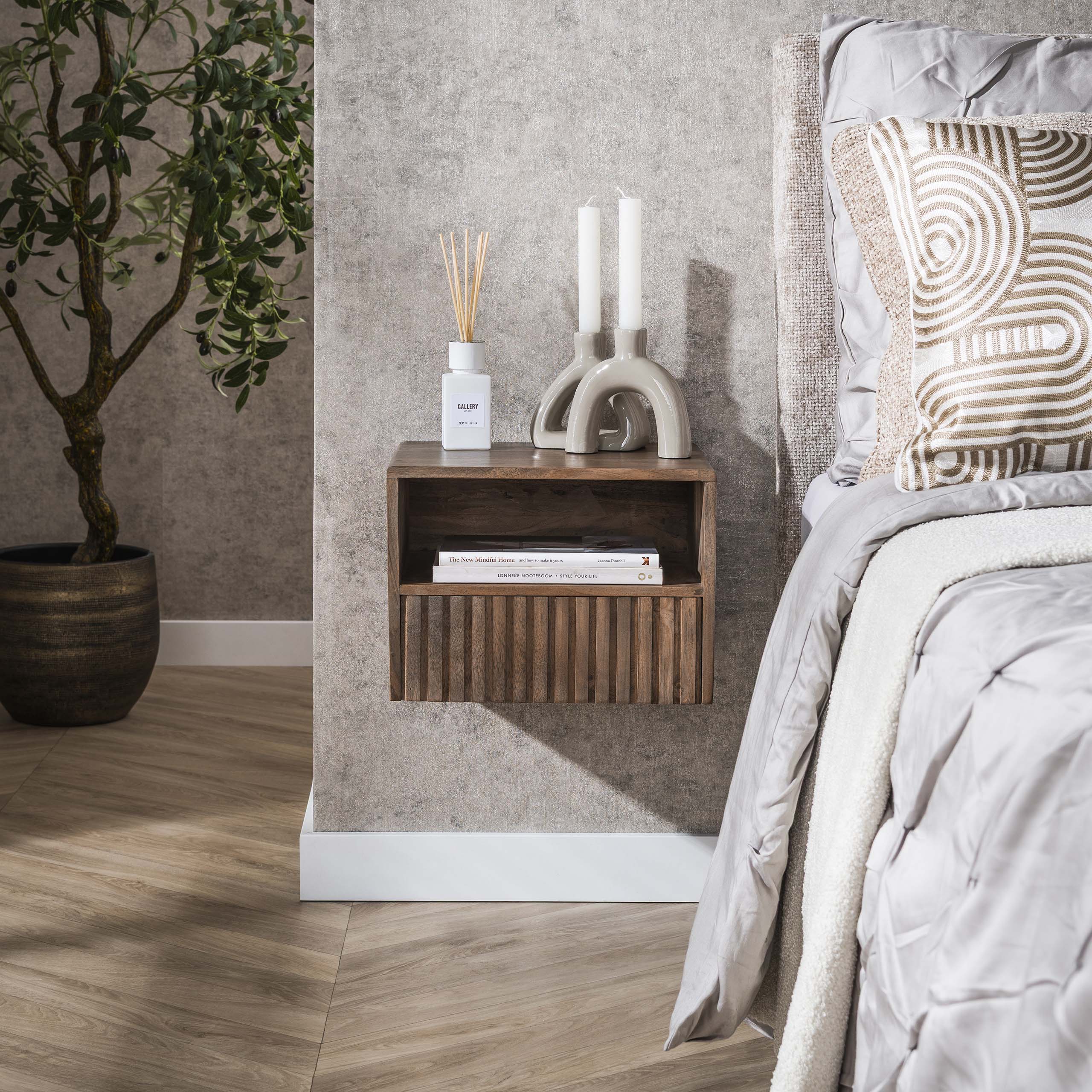 Nachttisch Silkeborg offenes Fach 1 Schublade – Ambiente