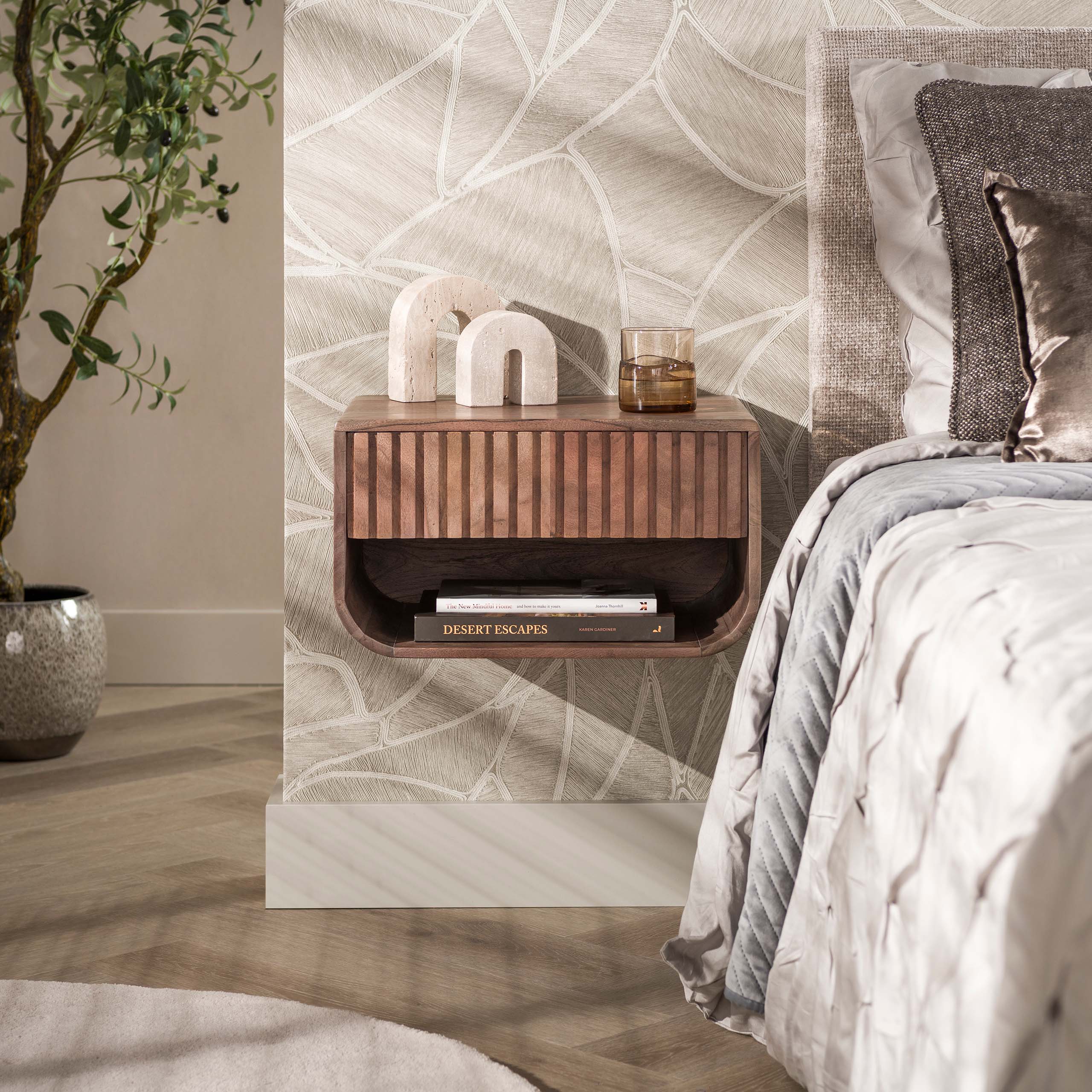 Nachttisch Silkeborg rounded 1 Schublade – Ambiente