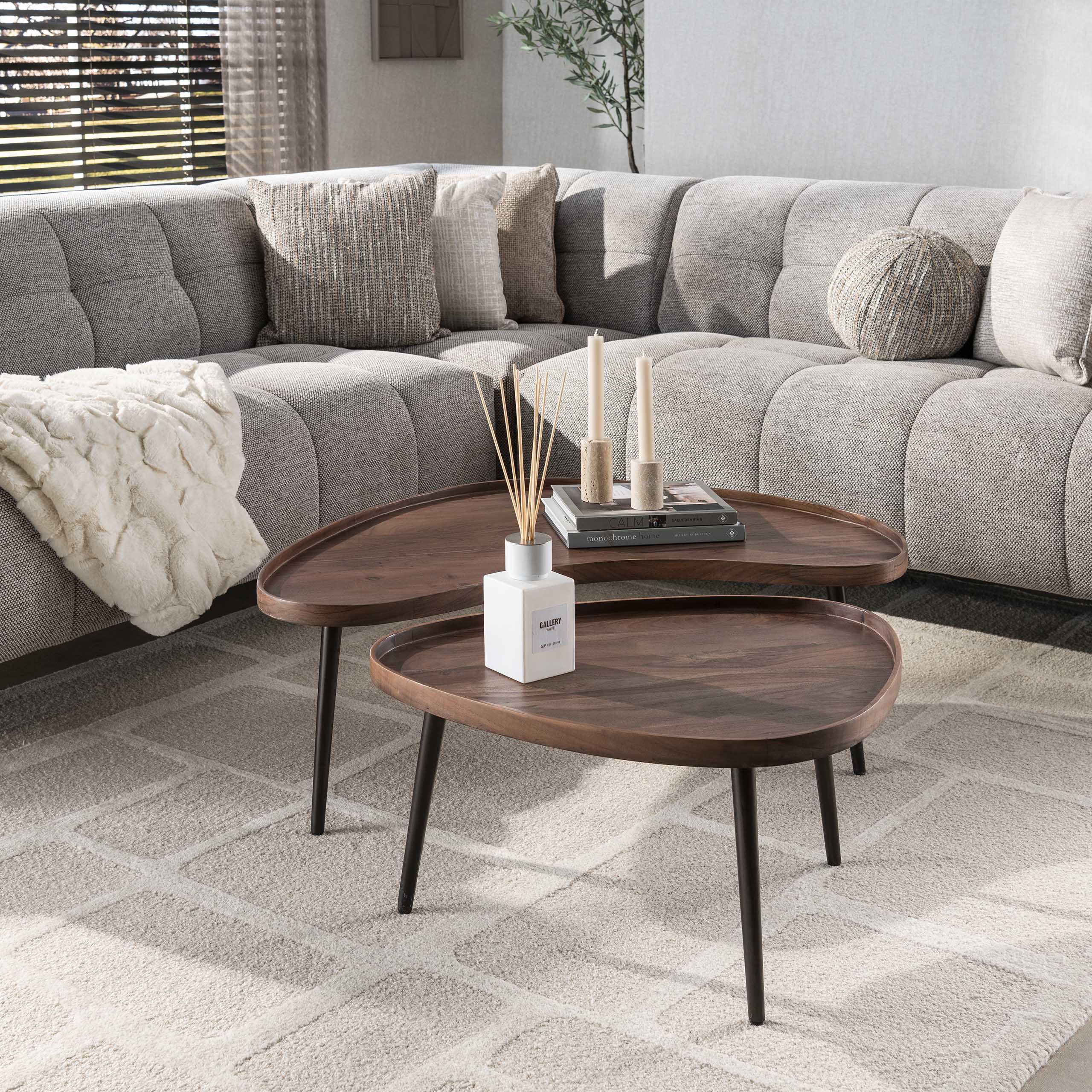 Couchtisch Silkeborg organisch – 2er-Set – Ambiente