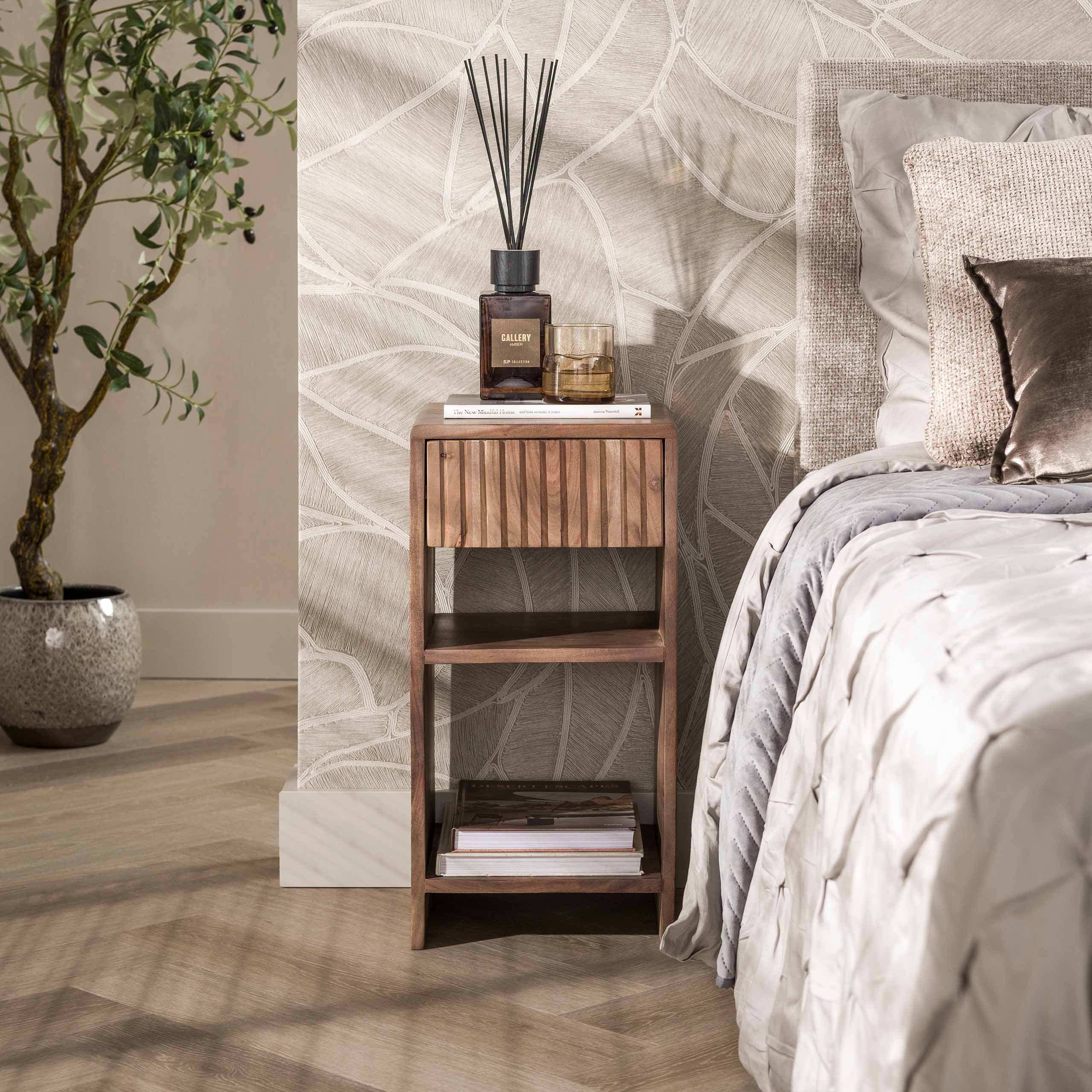 Nachttisch Leine 1 Schublade – Ambiente
