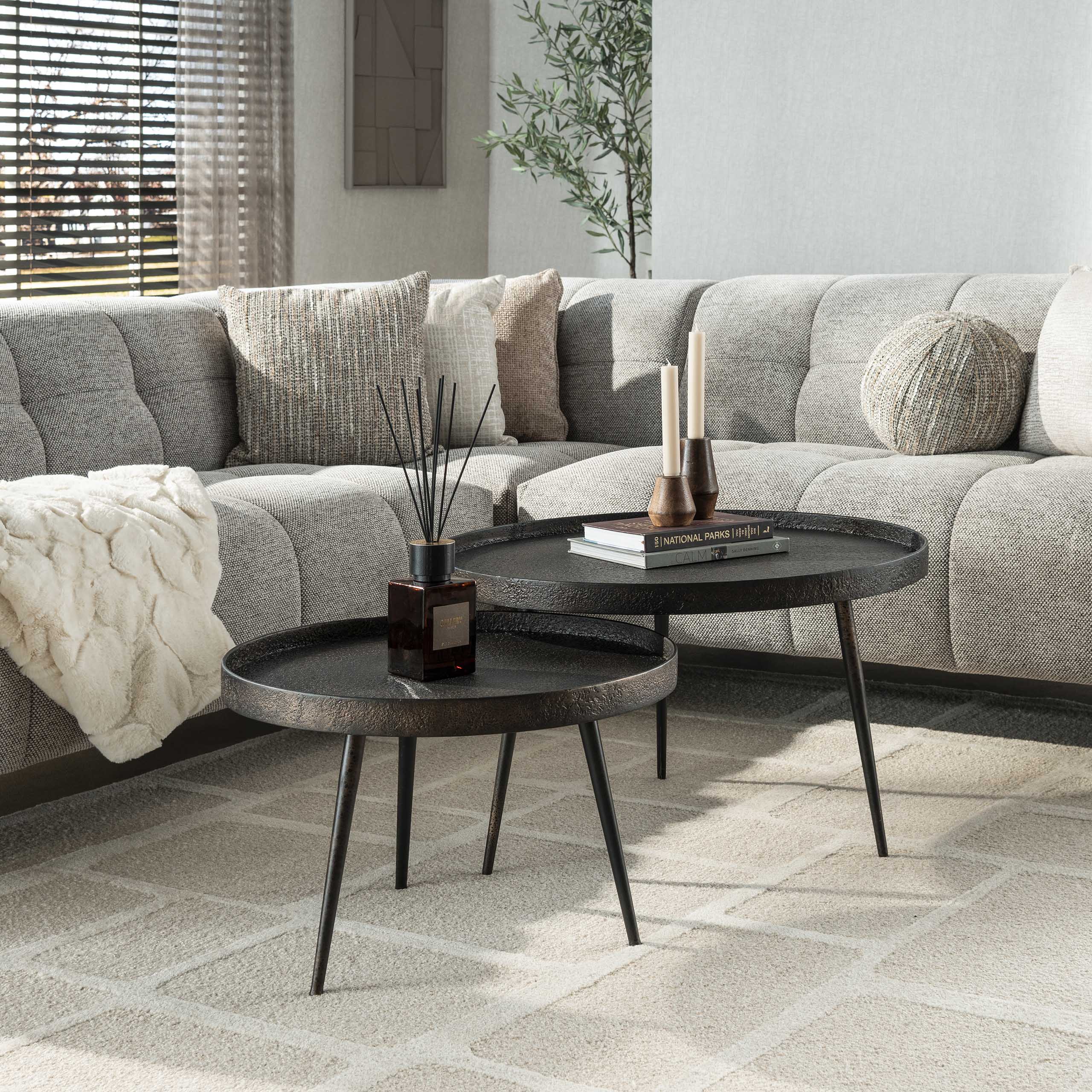 Couchtisch Skælskør rund – 2er-Set – Ambiente