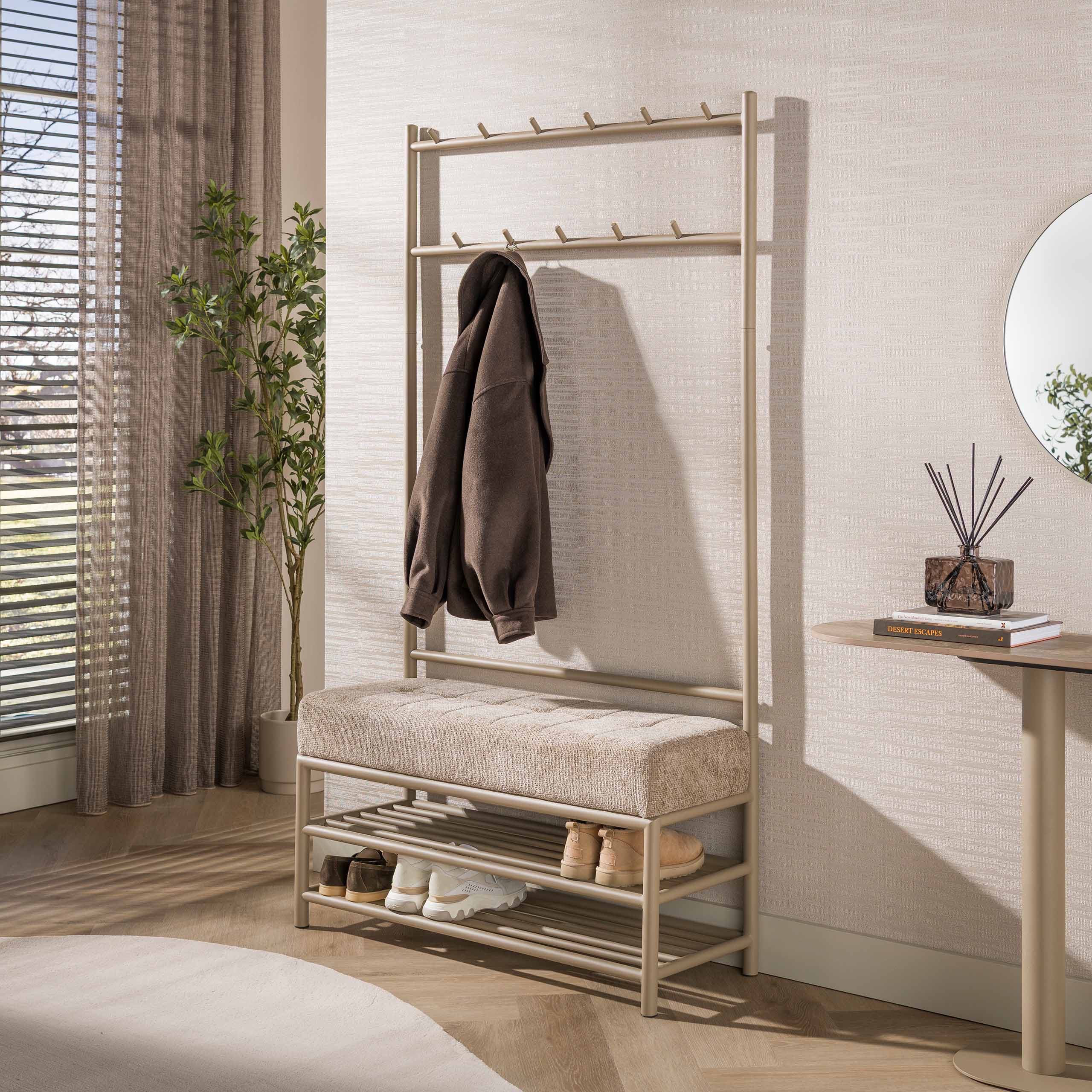 Garderobenbank Alva 100 - Beige – Ambiente
