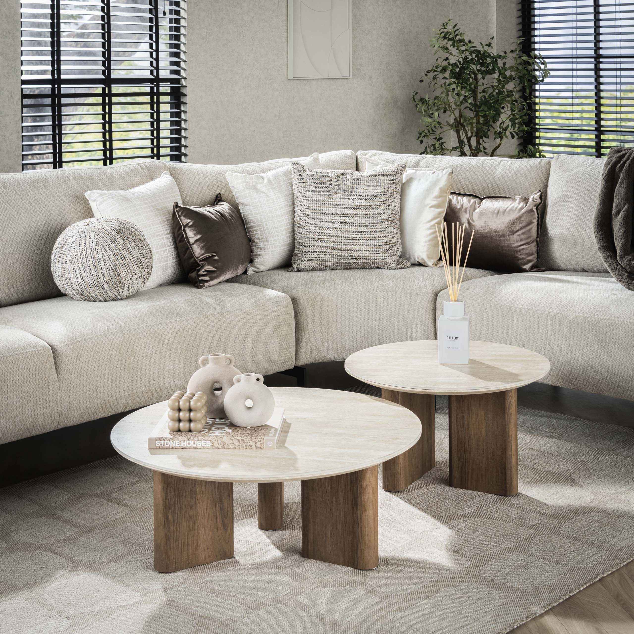 Couchtisch Poel rund – 2er-Set – Ambiente
