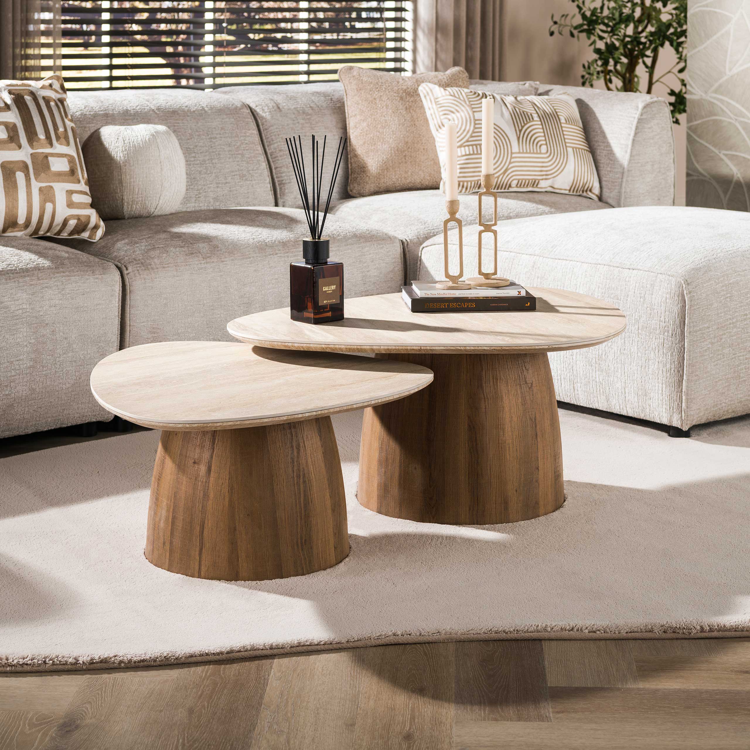 Couchtisch Poel dreieckig – 2er-Set – Ambiente