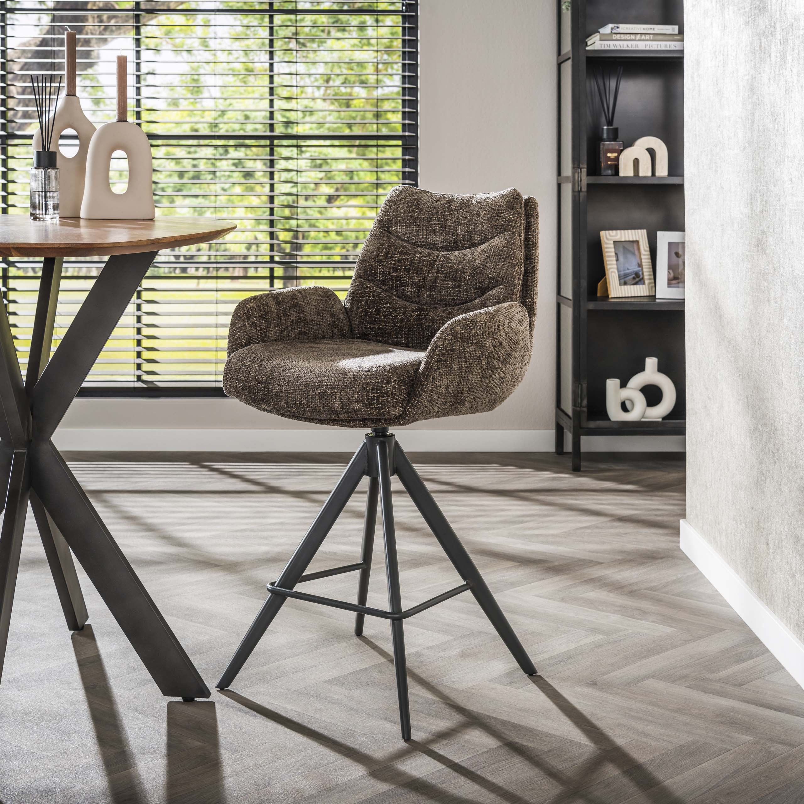 Barstuhl Odense drehbar - Hoven taupe – Ambiente