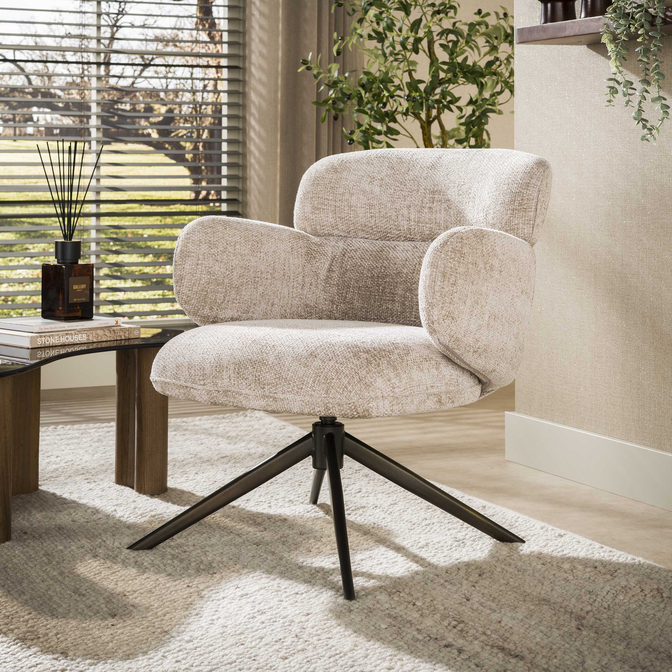 Sessel Fredensborg drehbar - Hoven sand - braun – Ambiente
