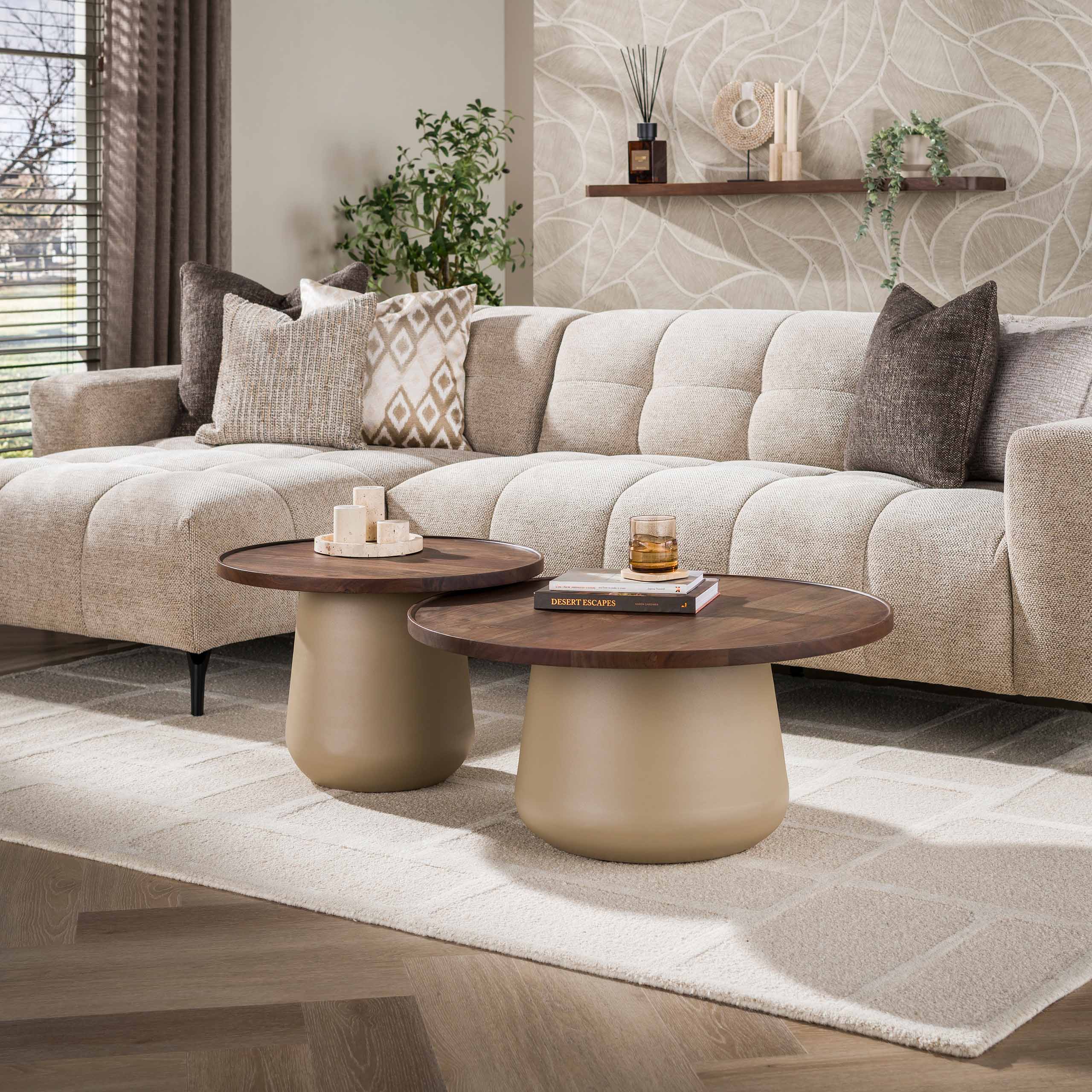 Couchtisch Kastrup rund – 2er-Set – Ambiente