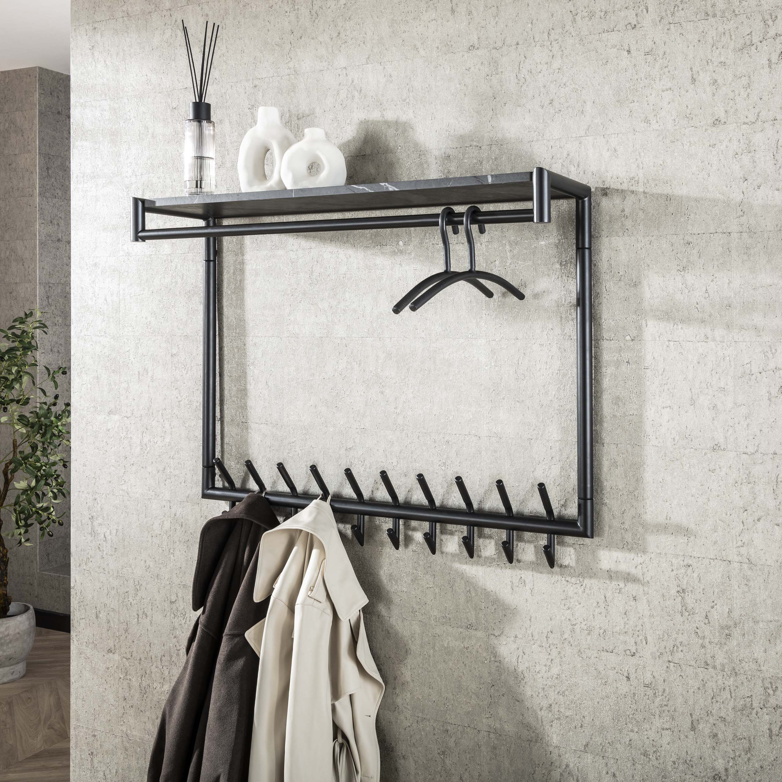 Garderobe Rheinsberg hoch 2x10H – Ambiente