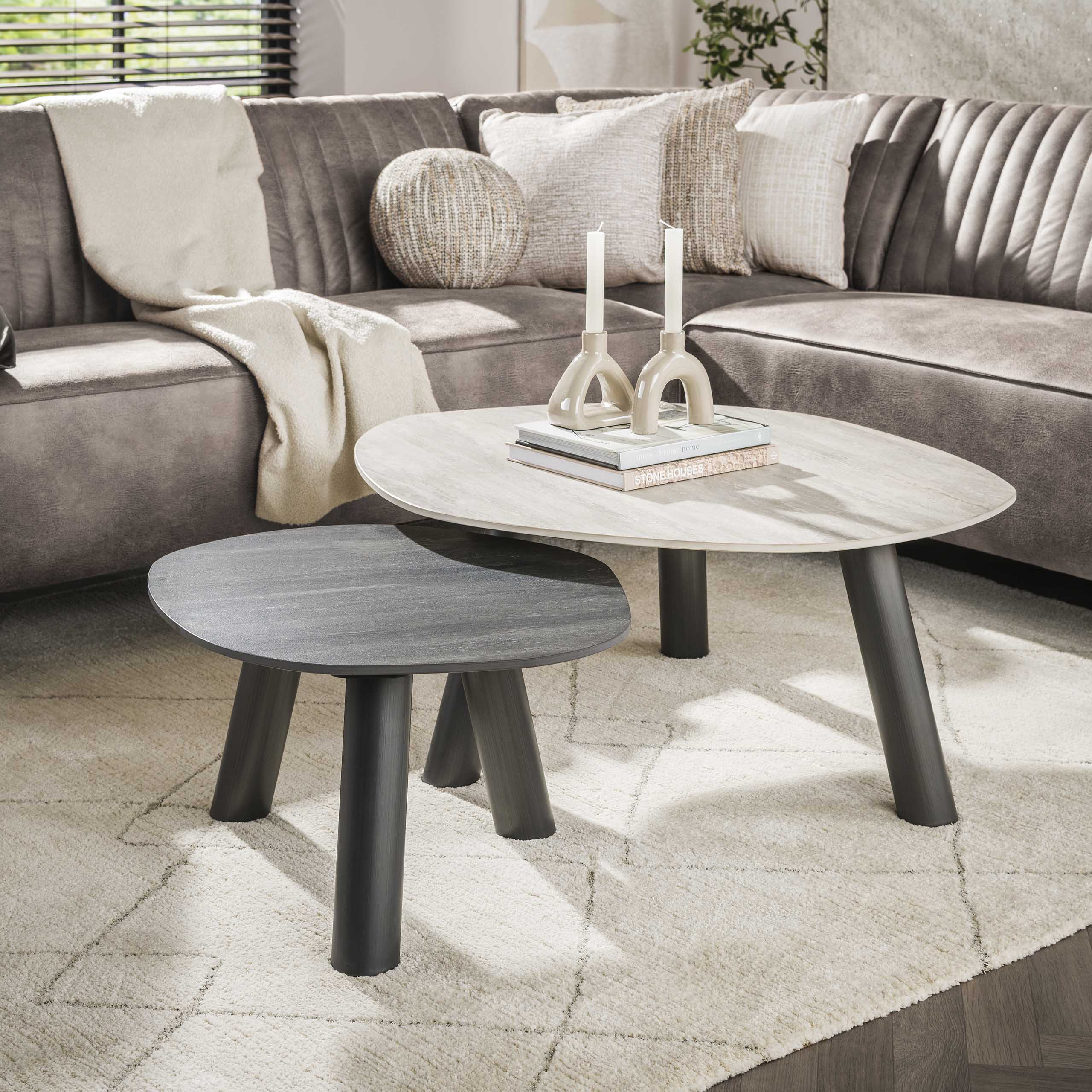 Couchtisch Dahme log – 2er-Set – Ambiente