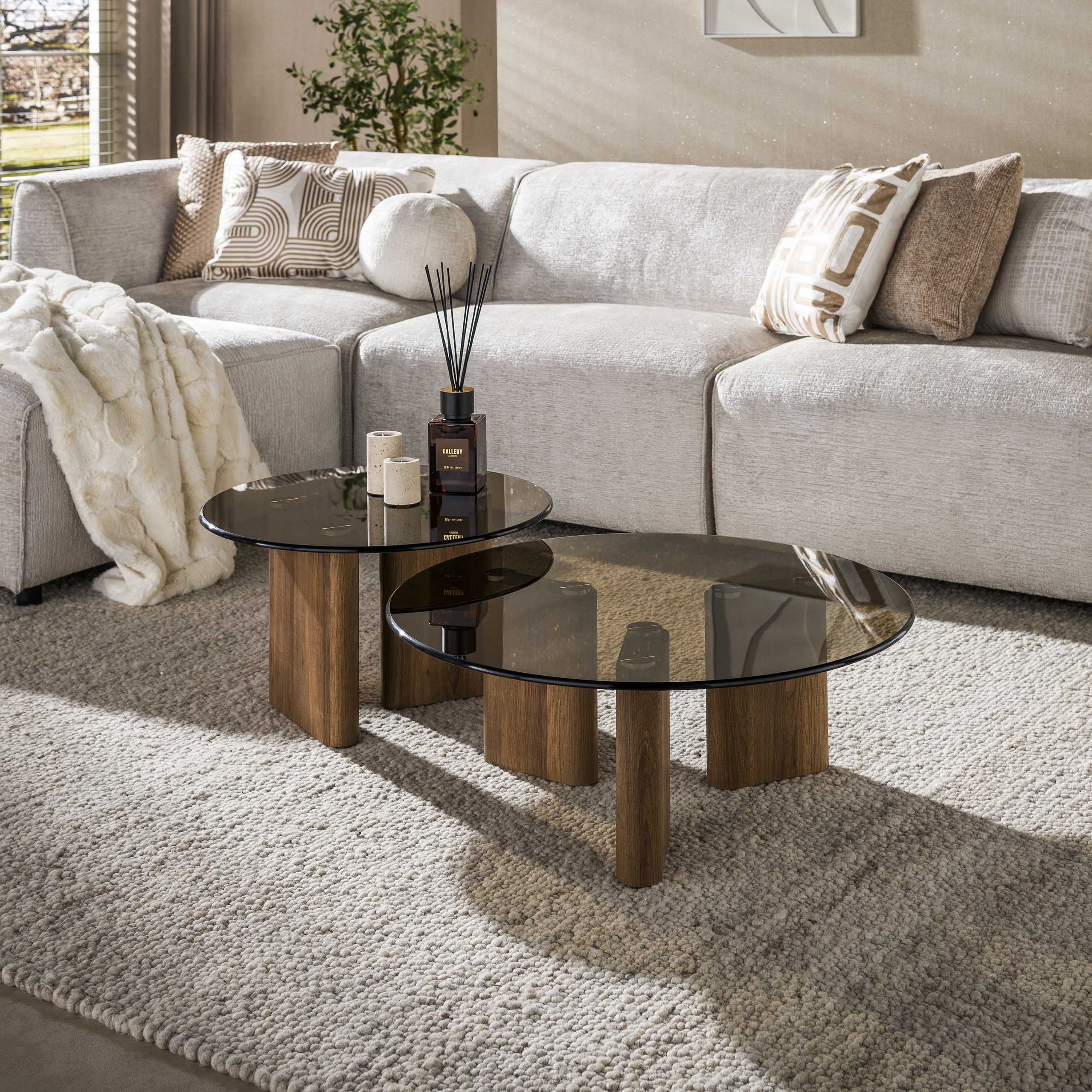 Couchtisch Gransee rund – 2er-Set – Ambiente