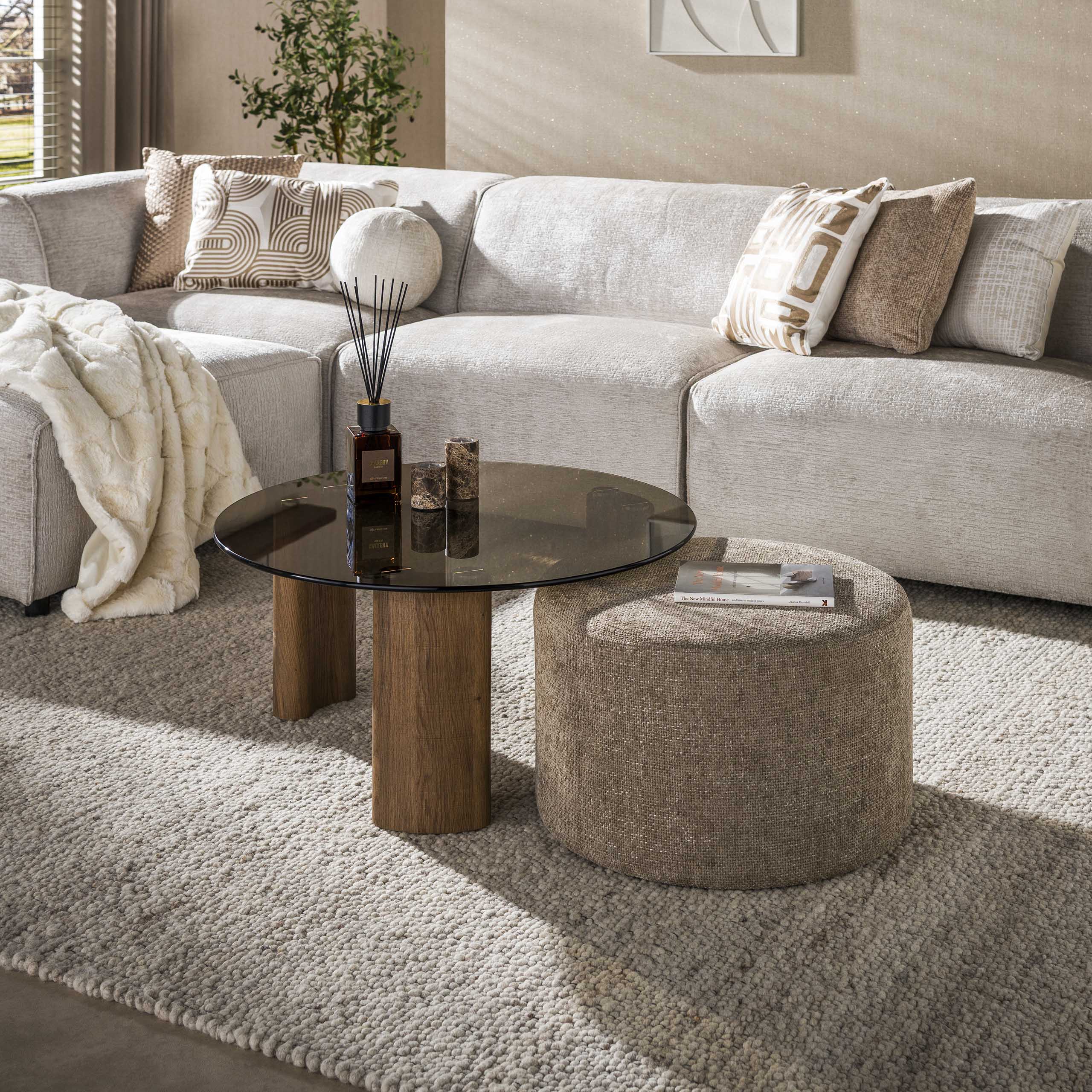 Couchtisch Gransee Sitzhocker – 2er-Set – Ambiente