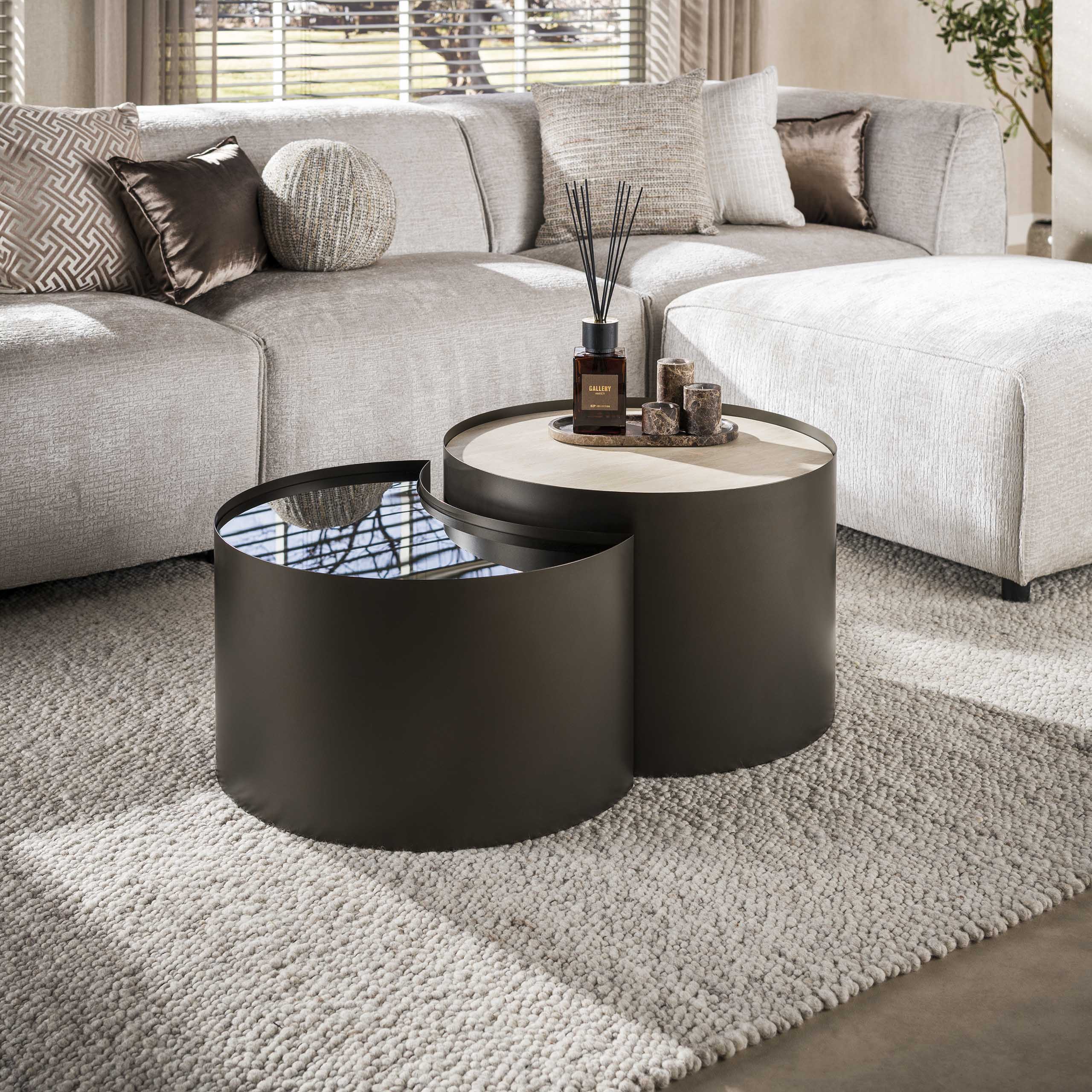 Couchtisch Korsør half moon – 2er-Set – Ambiente