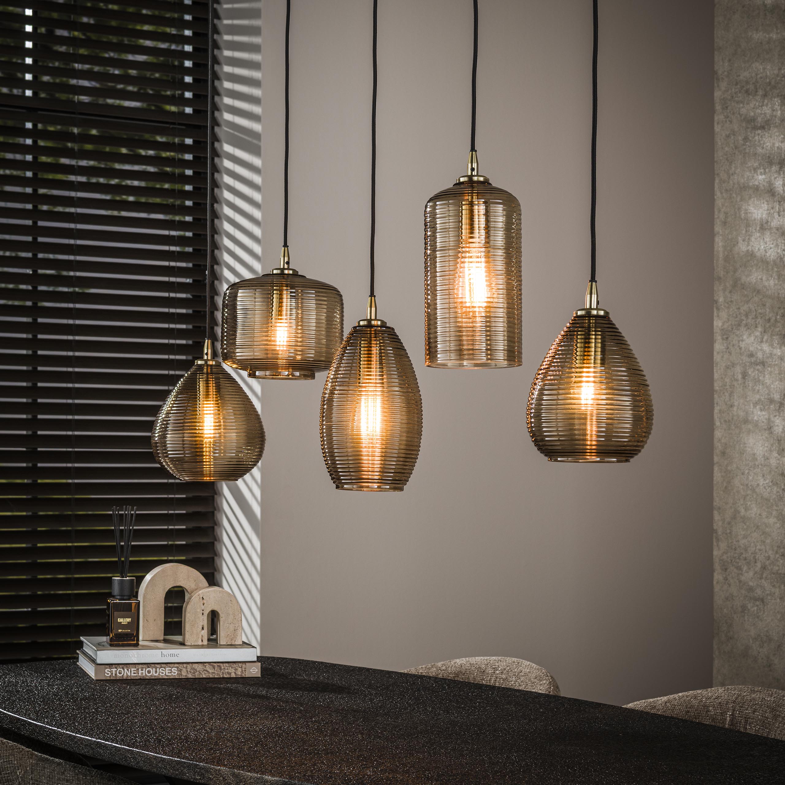 Pendelleuchte Lychen Horizontal 5-Fassungen – Ambiente