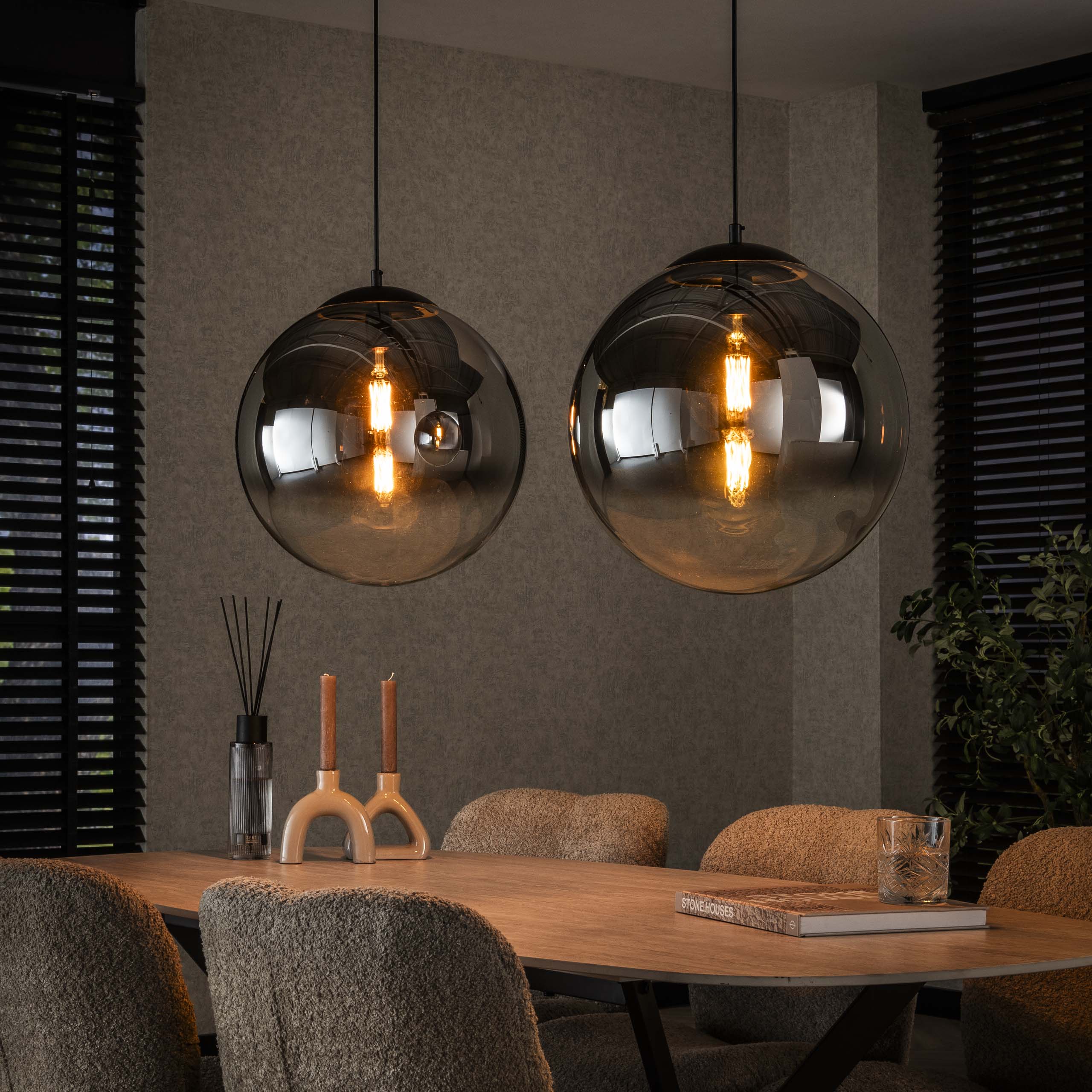 Pendelleuchte Opal Shaded XL 2-Fassungen – Ambiente