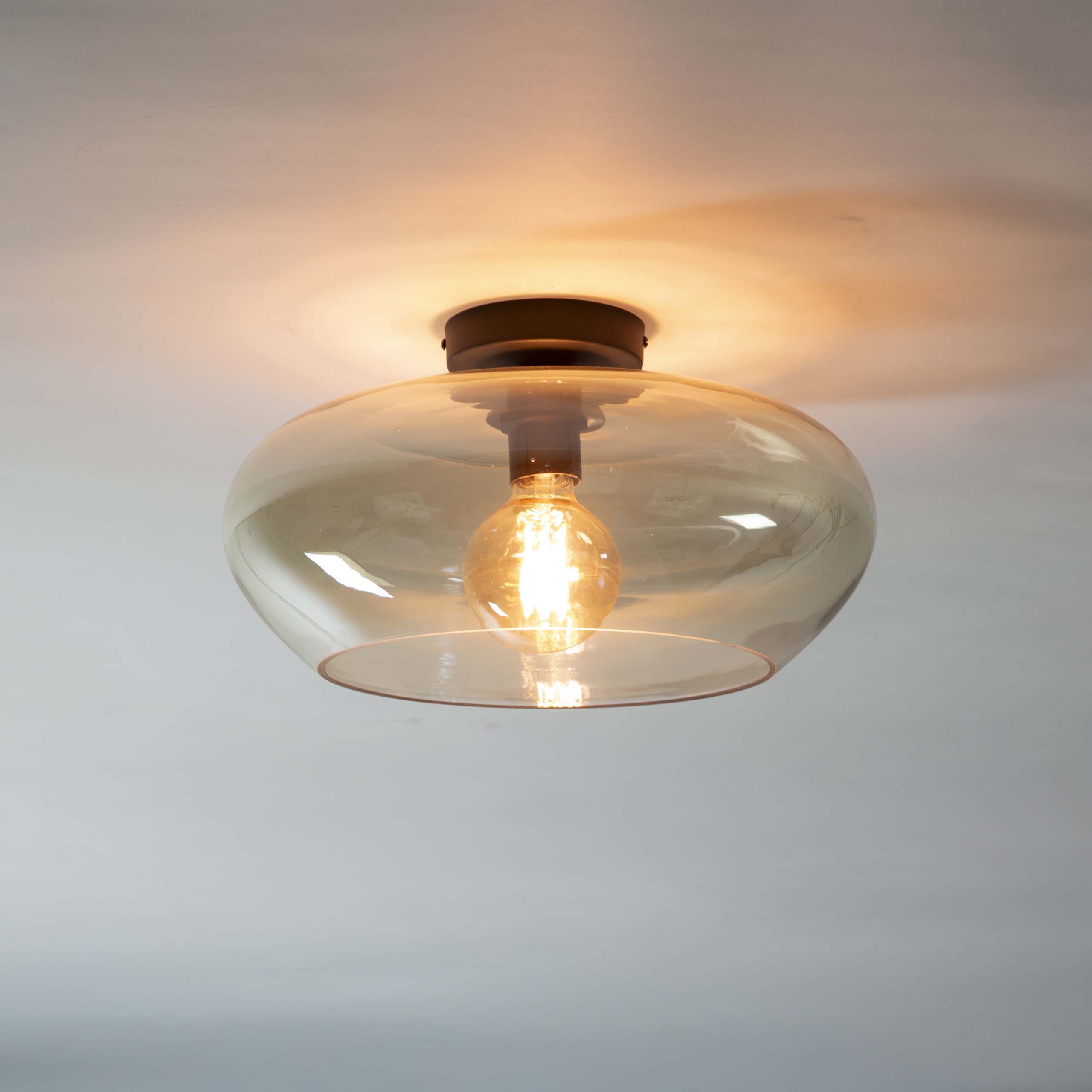 Deckenleuchte Glostrup 1-Fassung - Amberfarbenes Glas – Ambiente