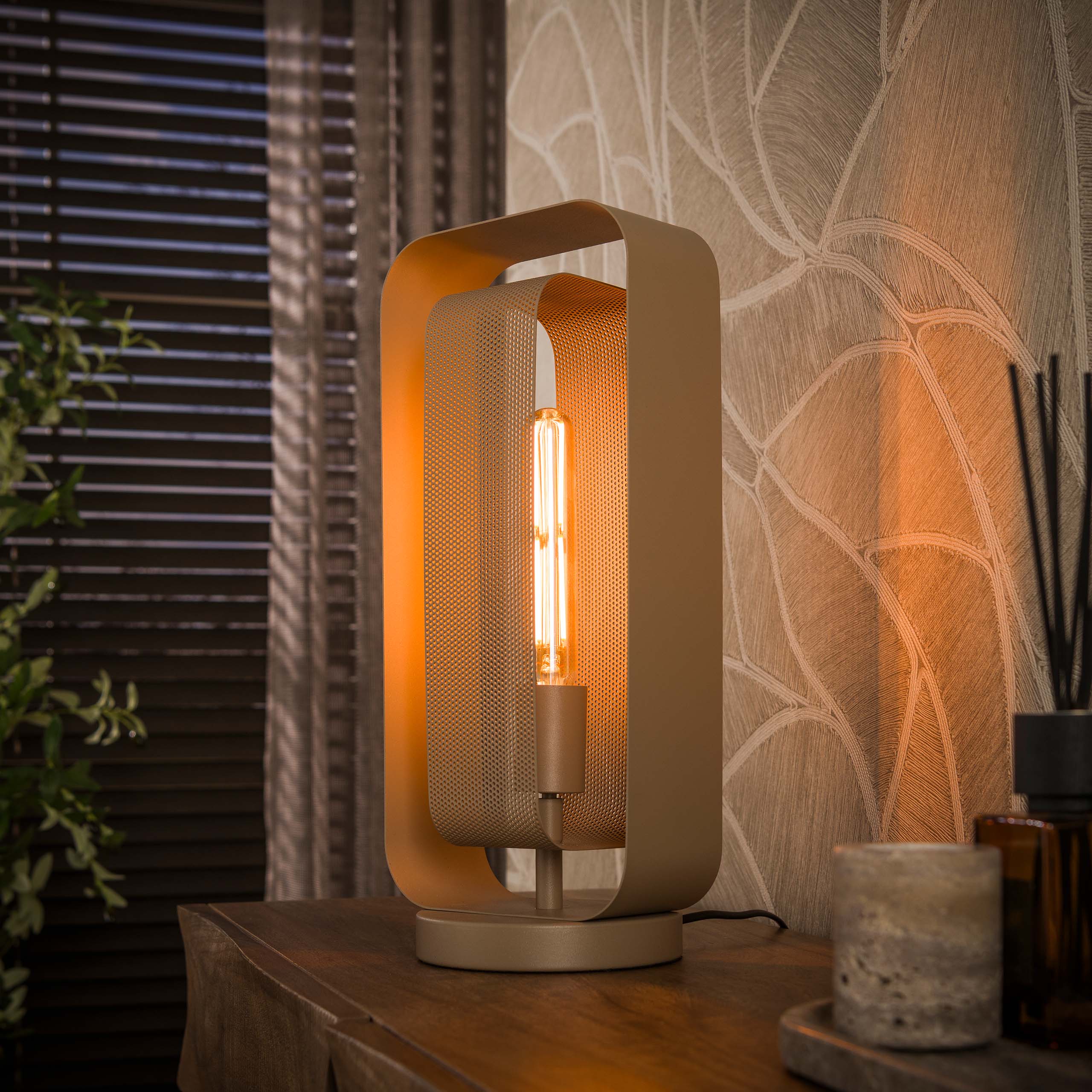 Tischleuchte Kalundborg Rotate 1-Fassung - Beige – Ambiente