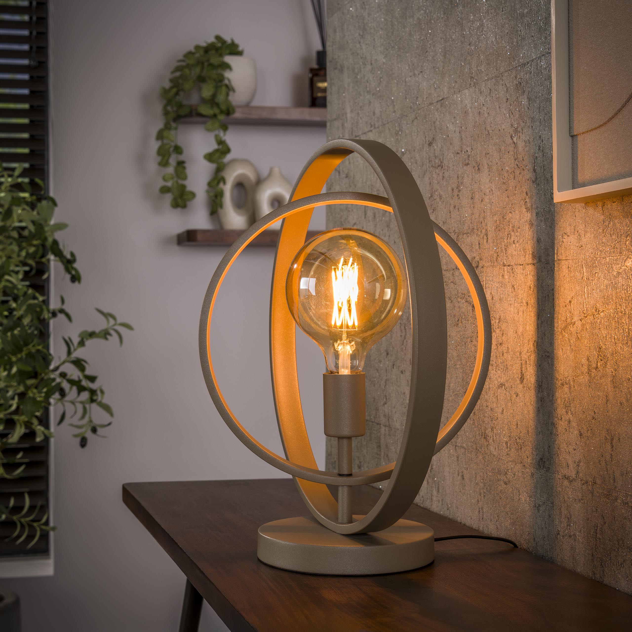Tischleuchte Barnim Around 1-Fassung - Beige – Ambiente