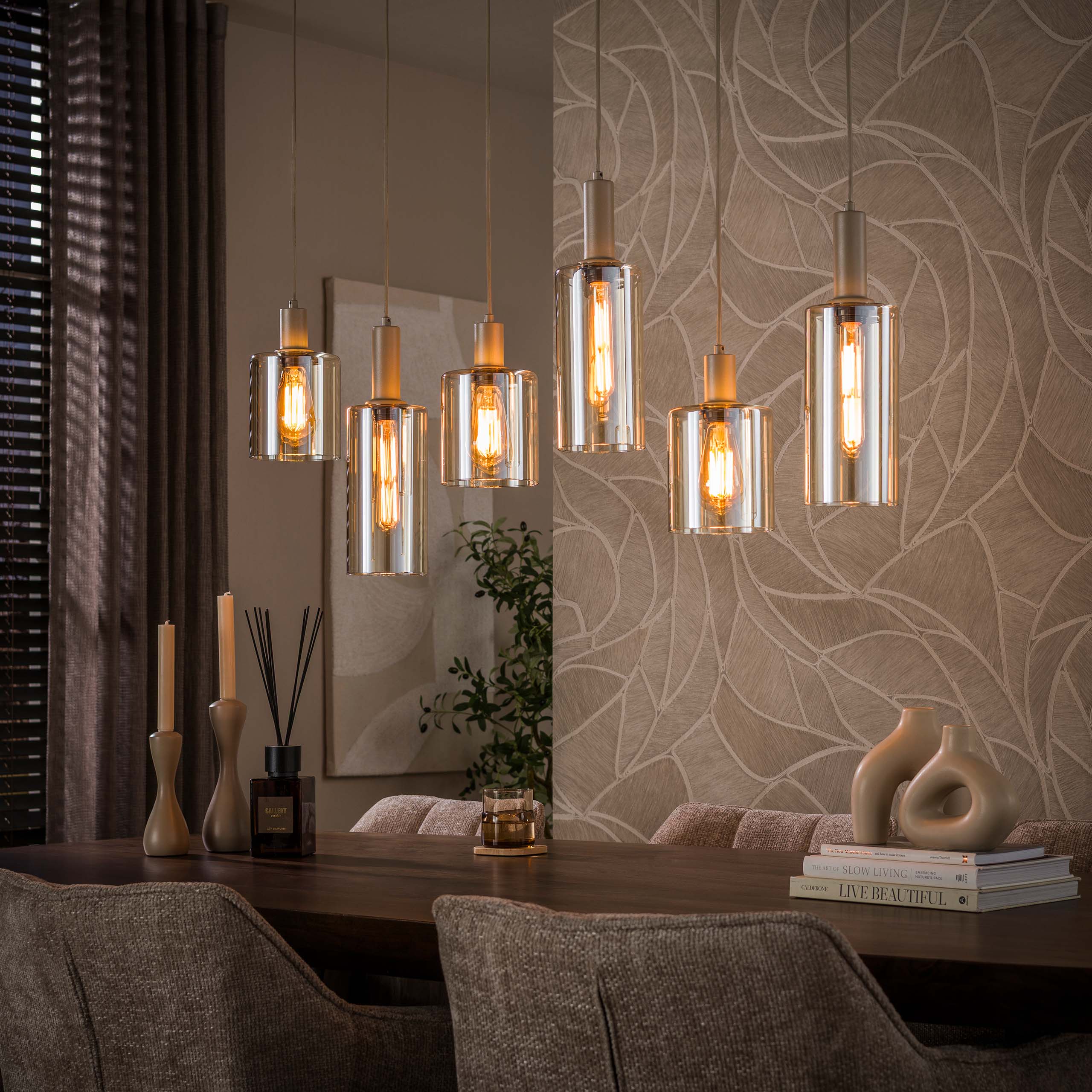 Pendelleuchte Heiligendamm 6-Fassungen - Beige – Ambiente