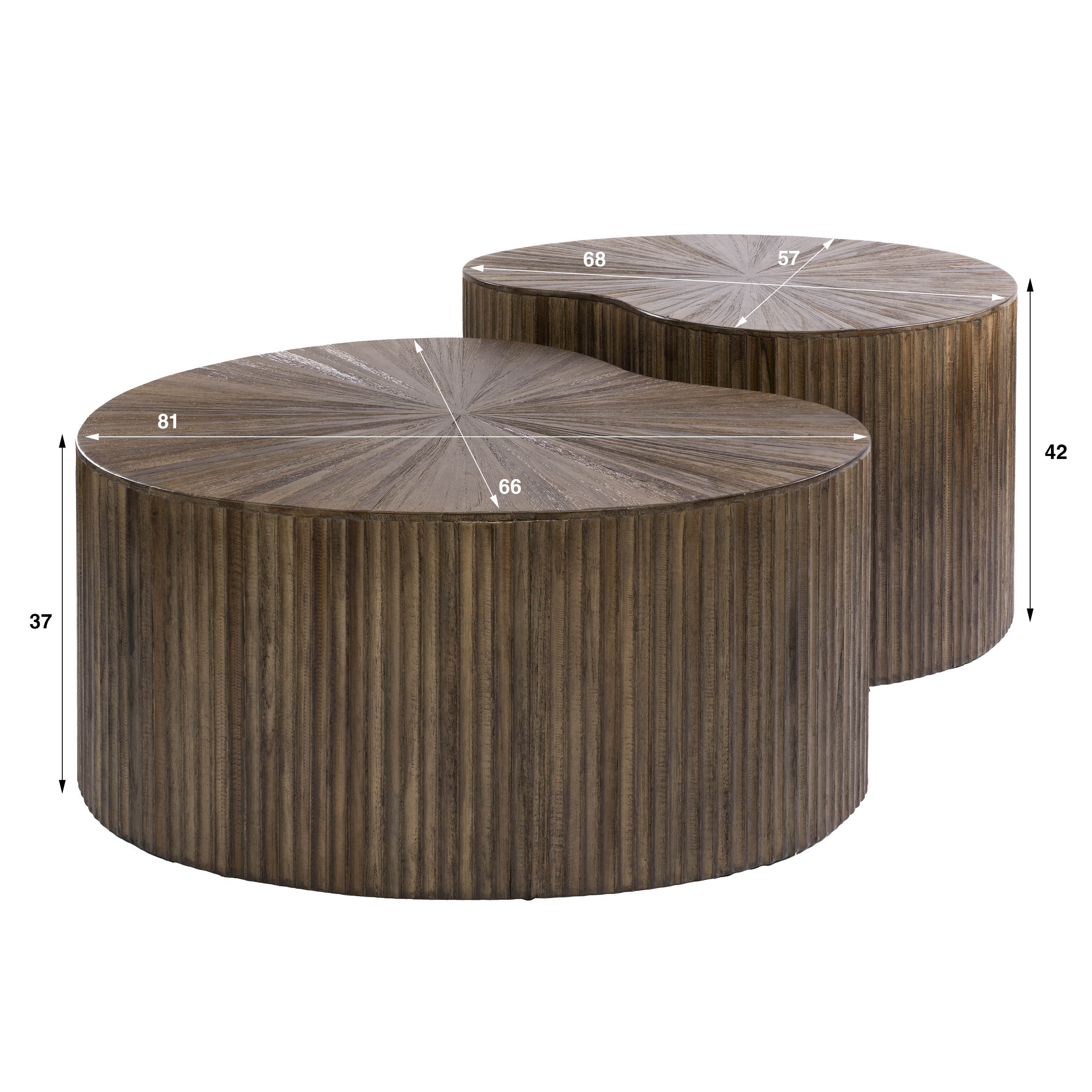Couchtisch Borneo nierenförmig – 2er-Set – Originalansicht 10