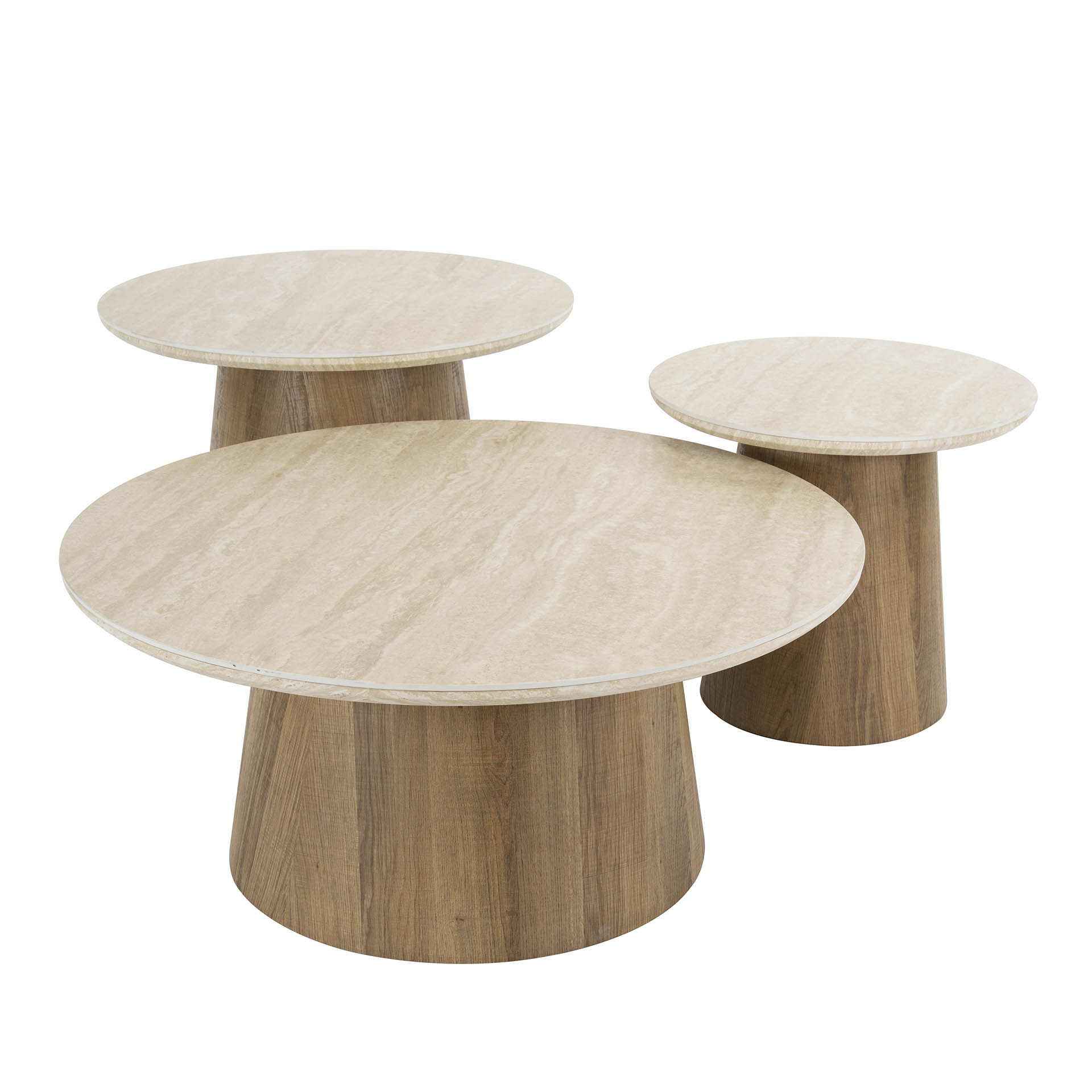 Couchtisch Poel rund – 3er-Set – Originalansicht 9