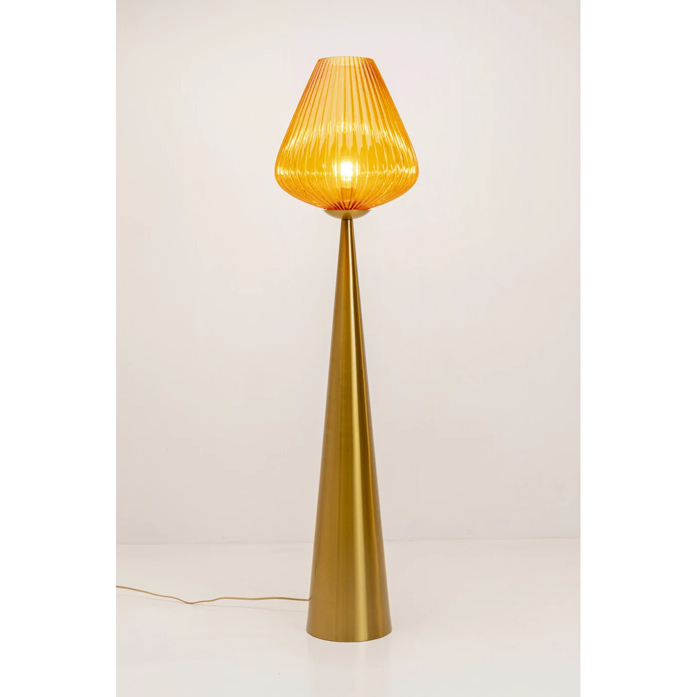 Stehleuchte Doppelschirm Orange 150 cm