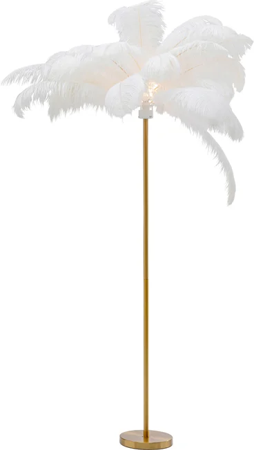 Stehleuchte Federpalme Weiß 165 cm