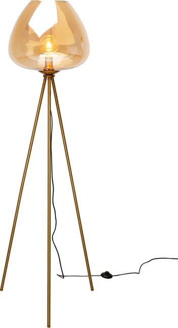 Stehleuchte Glaskugel Bernstein 146 cm