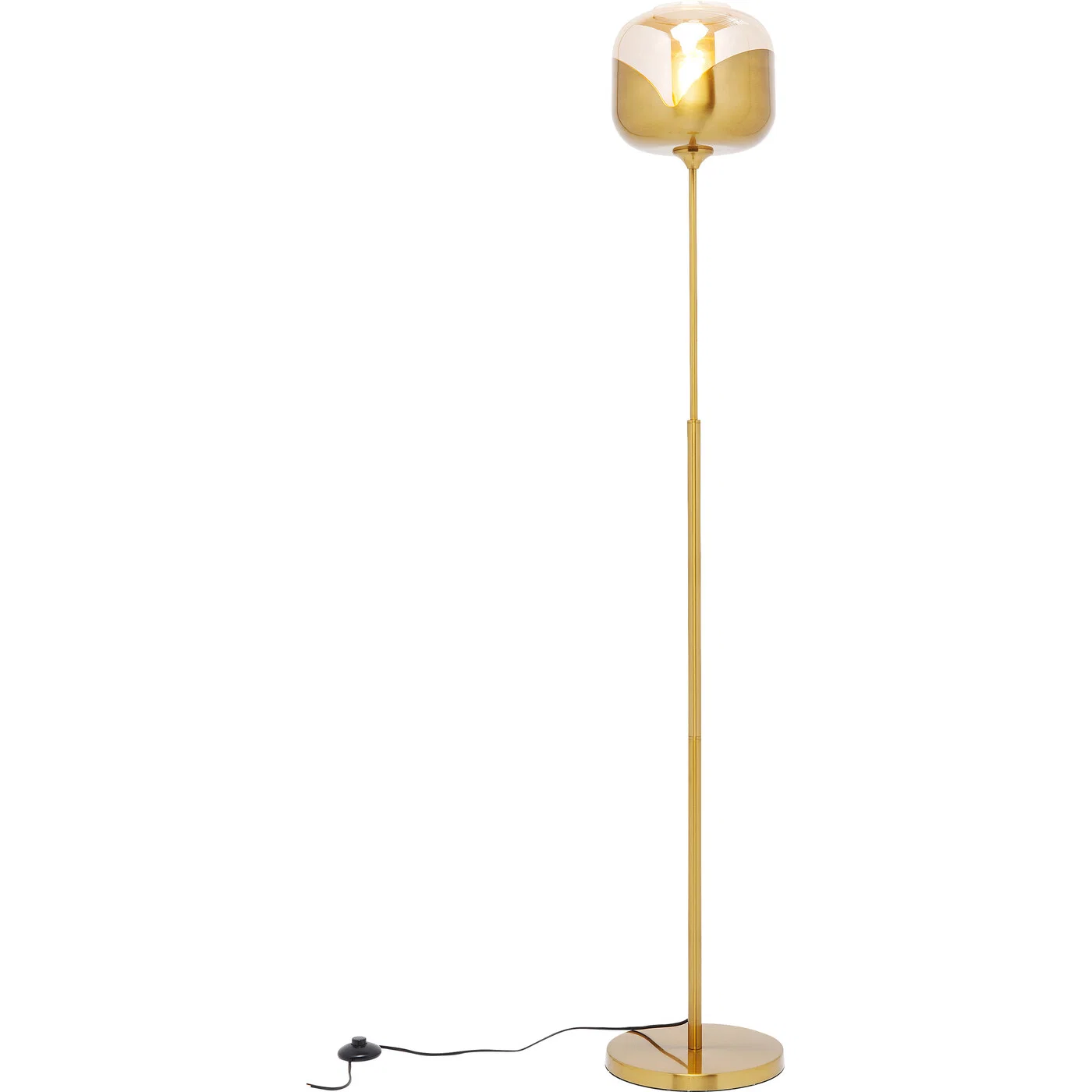 Stehleuchte Goldglaskelch Kugel 160 cm
