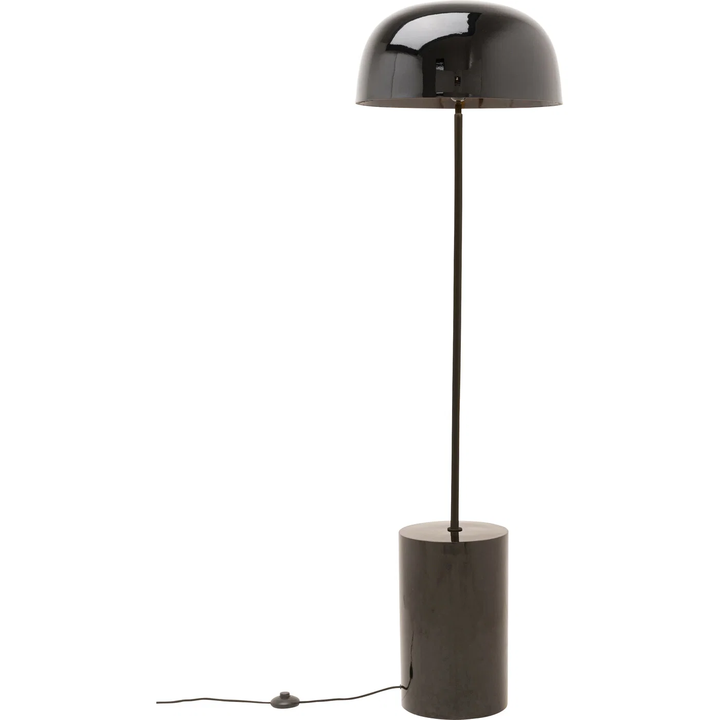 Stehleuchte Rundschirm Schwarz 160 cm