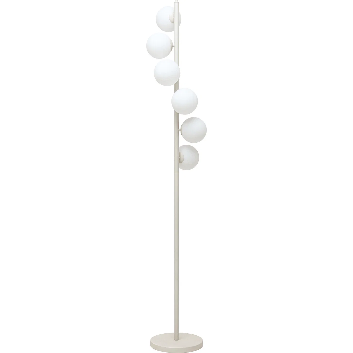 Stehleuchte Kugeltreppe Milchglas Greige 160 cm