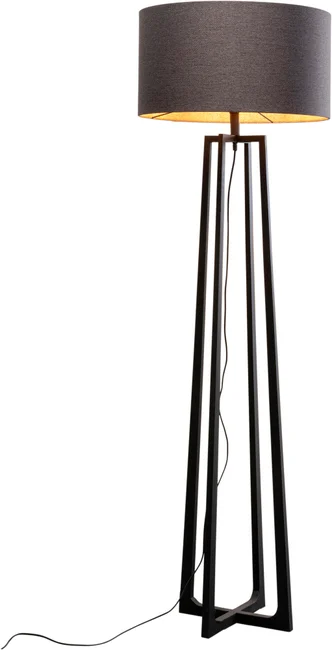 Stehleuchte Schirmsteg Schwarz 160 cm