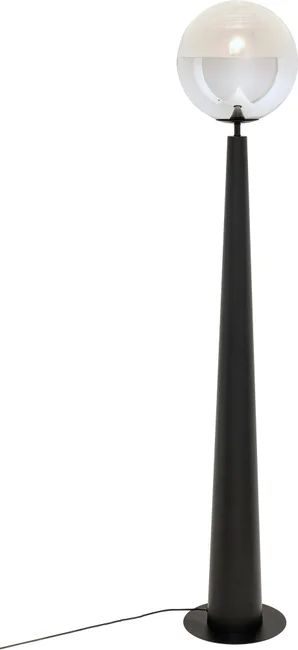 Stehleuchte Spiegelkugel Schwarz 163 cm