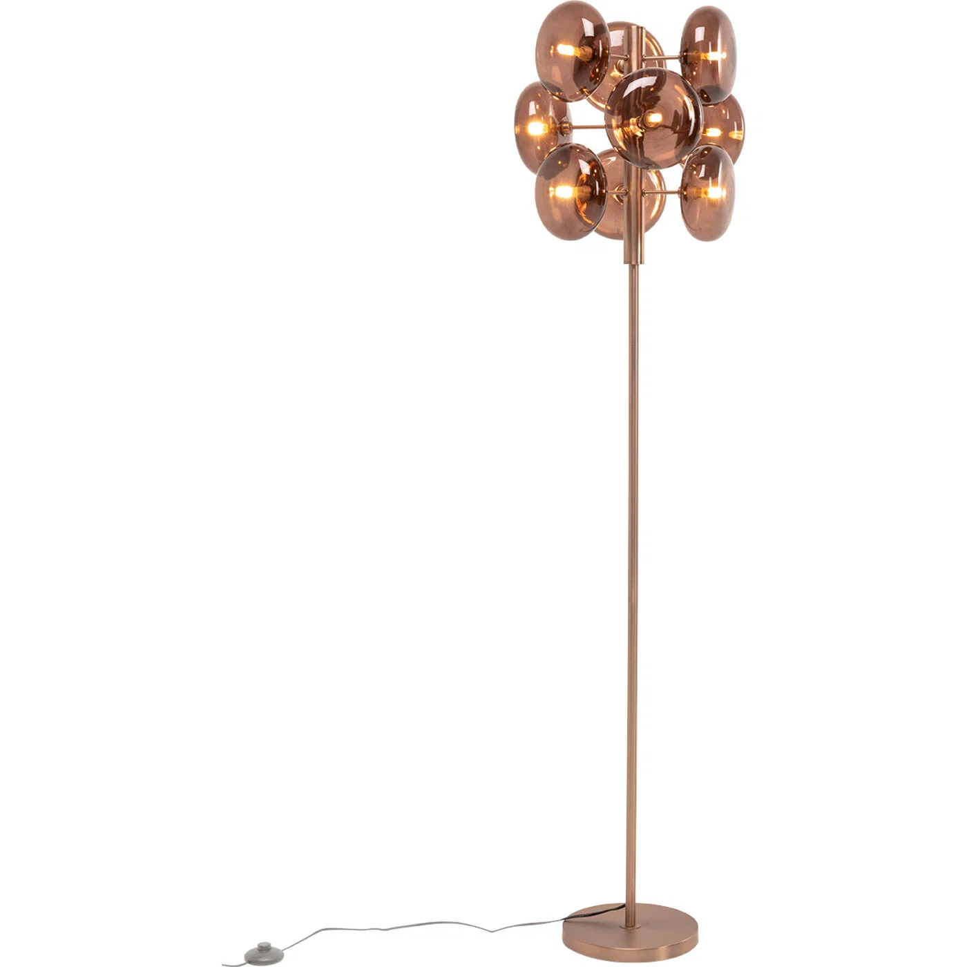 Stehleuchte Strahlerkopf Kaffeebraun 166 cm