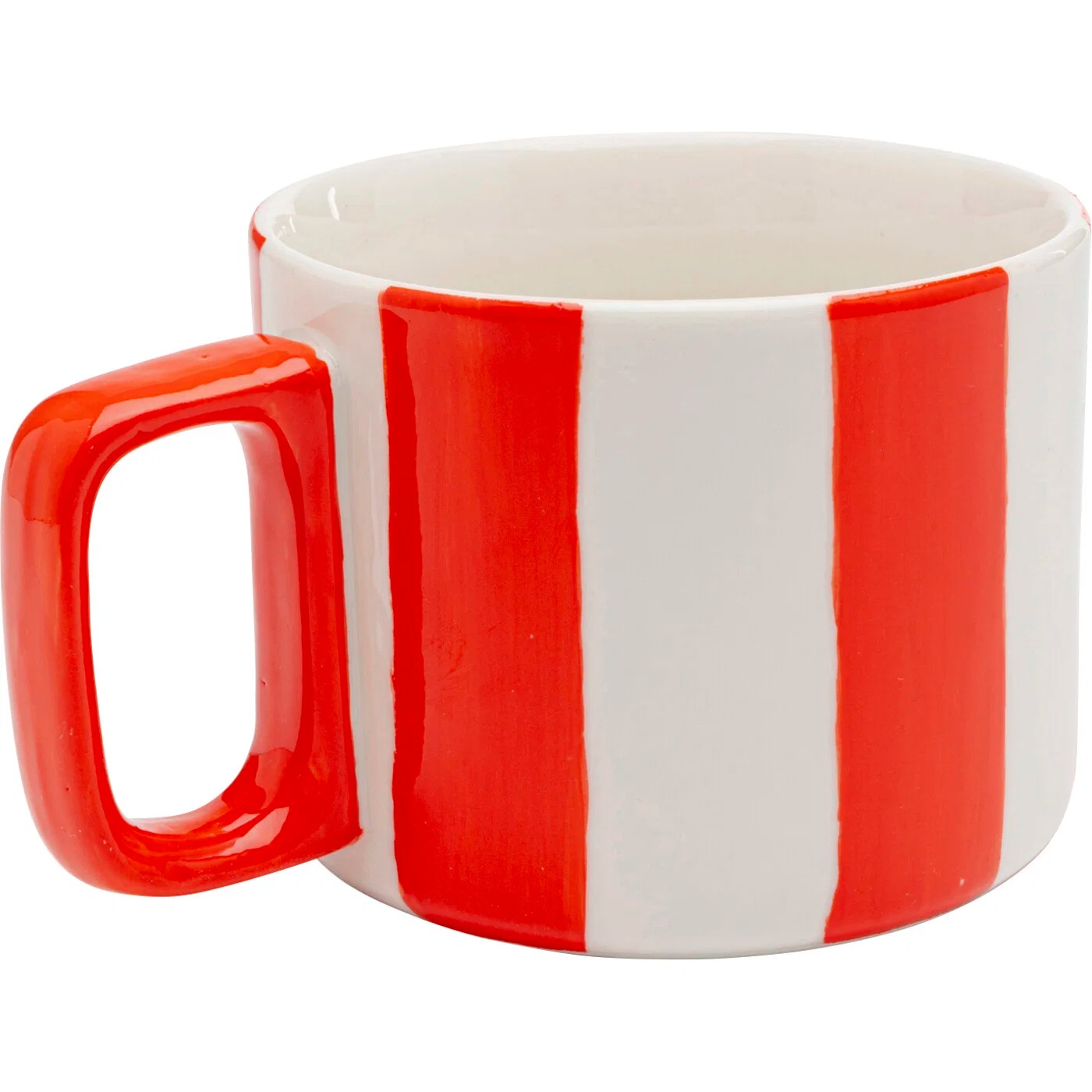 Tasse Streifenglanz Rot – 12er-Set