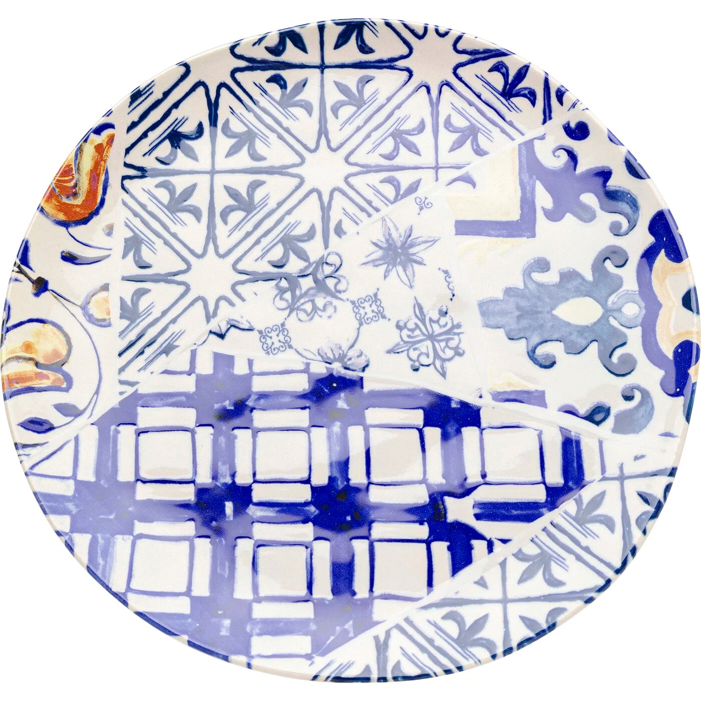 Teller Blaumosaik Ø26 cm – 16er-Set