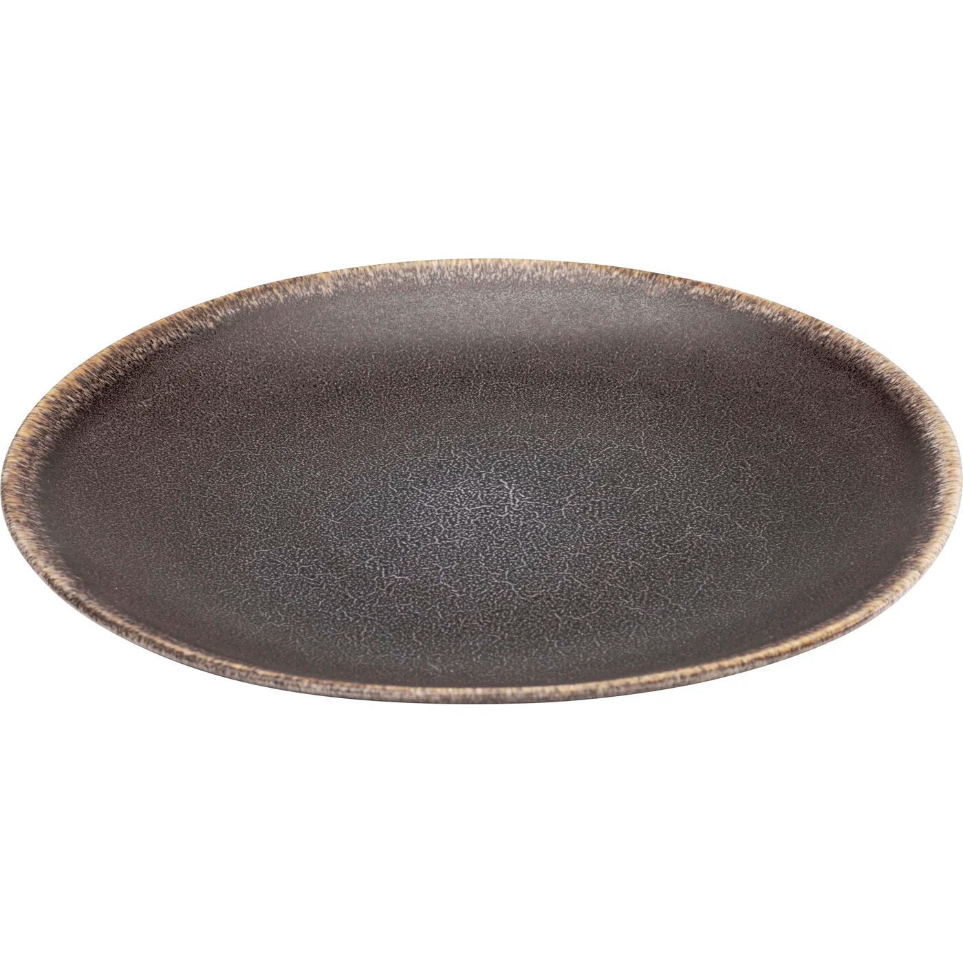 Teller Glasurrand Braun Ø22 cm – 12er-Set