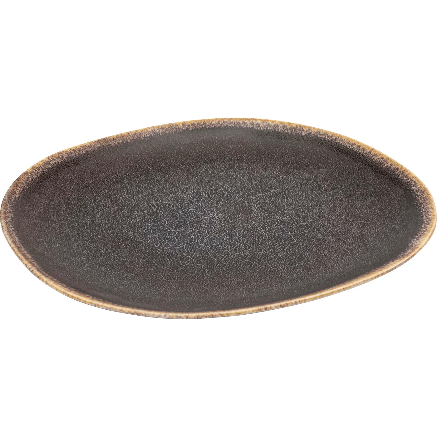 Teller Glasurrand Braun Ø33 cm – 8er-Set