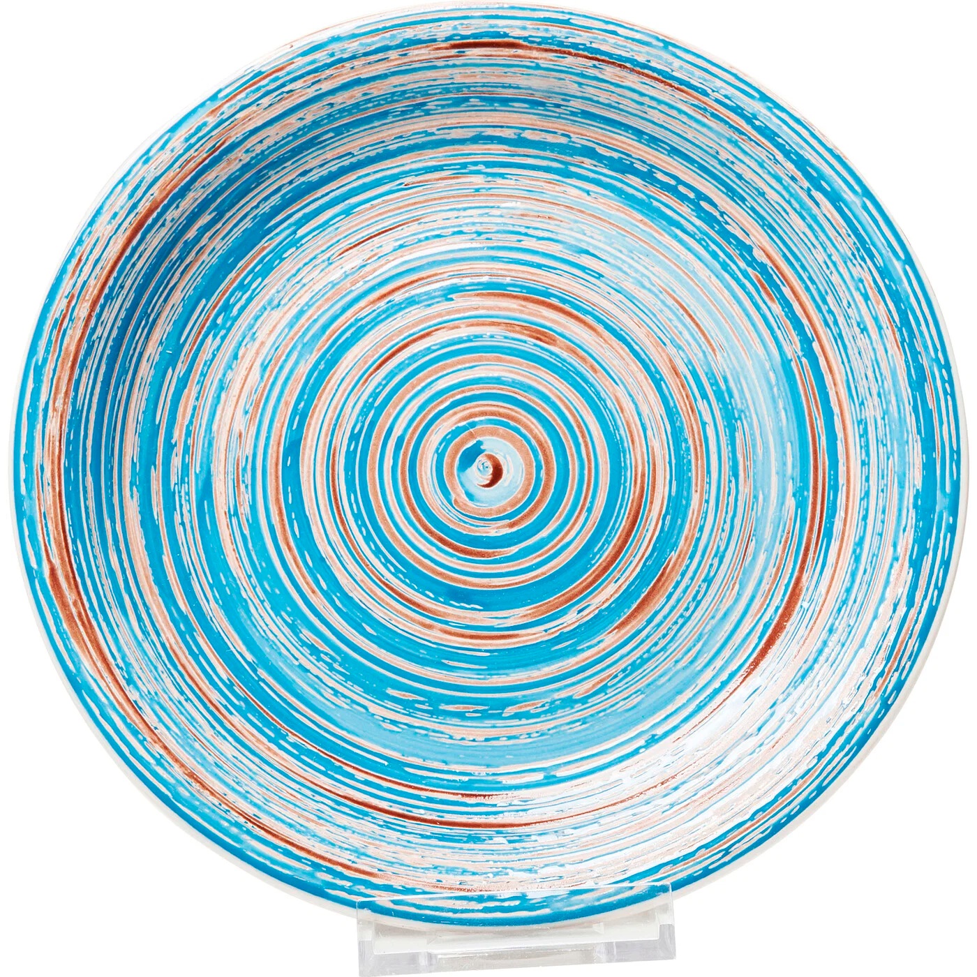 Teller Wirbelglasur Blau Ø27cm – 12er-Set