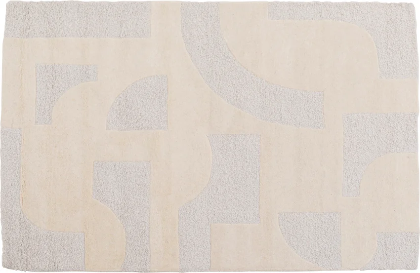 Teppich Bogenfluss Weiß 170 × 240 cm
