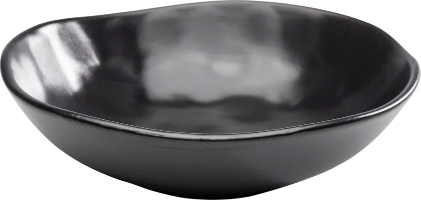 Tiefer Teller Naturform Schwarz Ø22 cm – 16er-Set