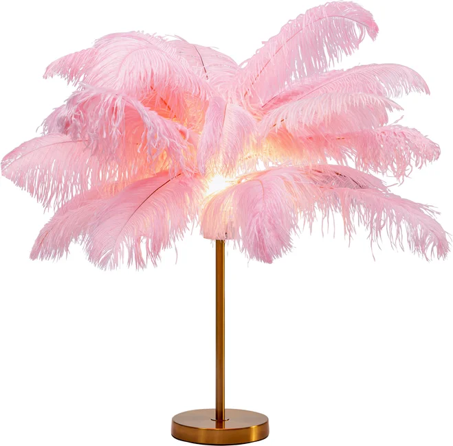 Tischleuchte Federpalme Pink 60 cm