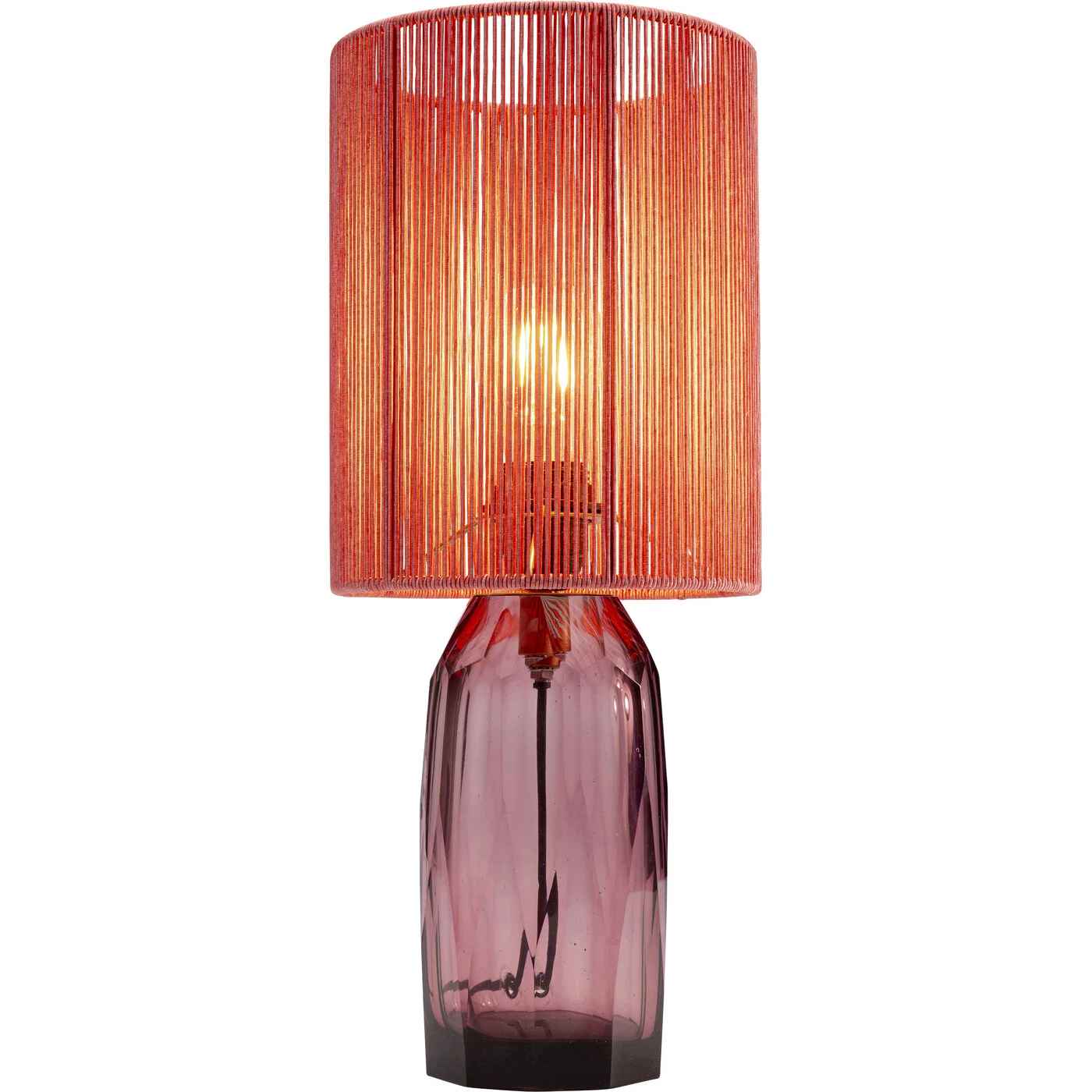 Tischleuchte Glasflasche Pink 42 cm